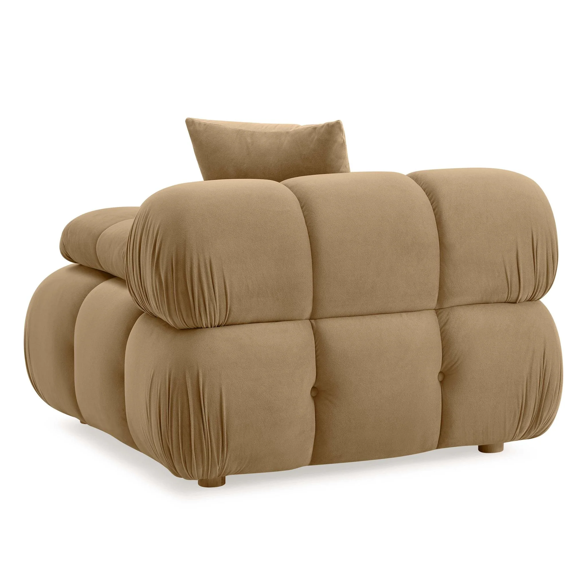 Calliope Cafe Au Lait Performance Velvet Modular Corner Chair - Image 3