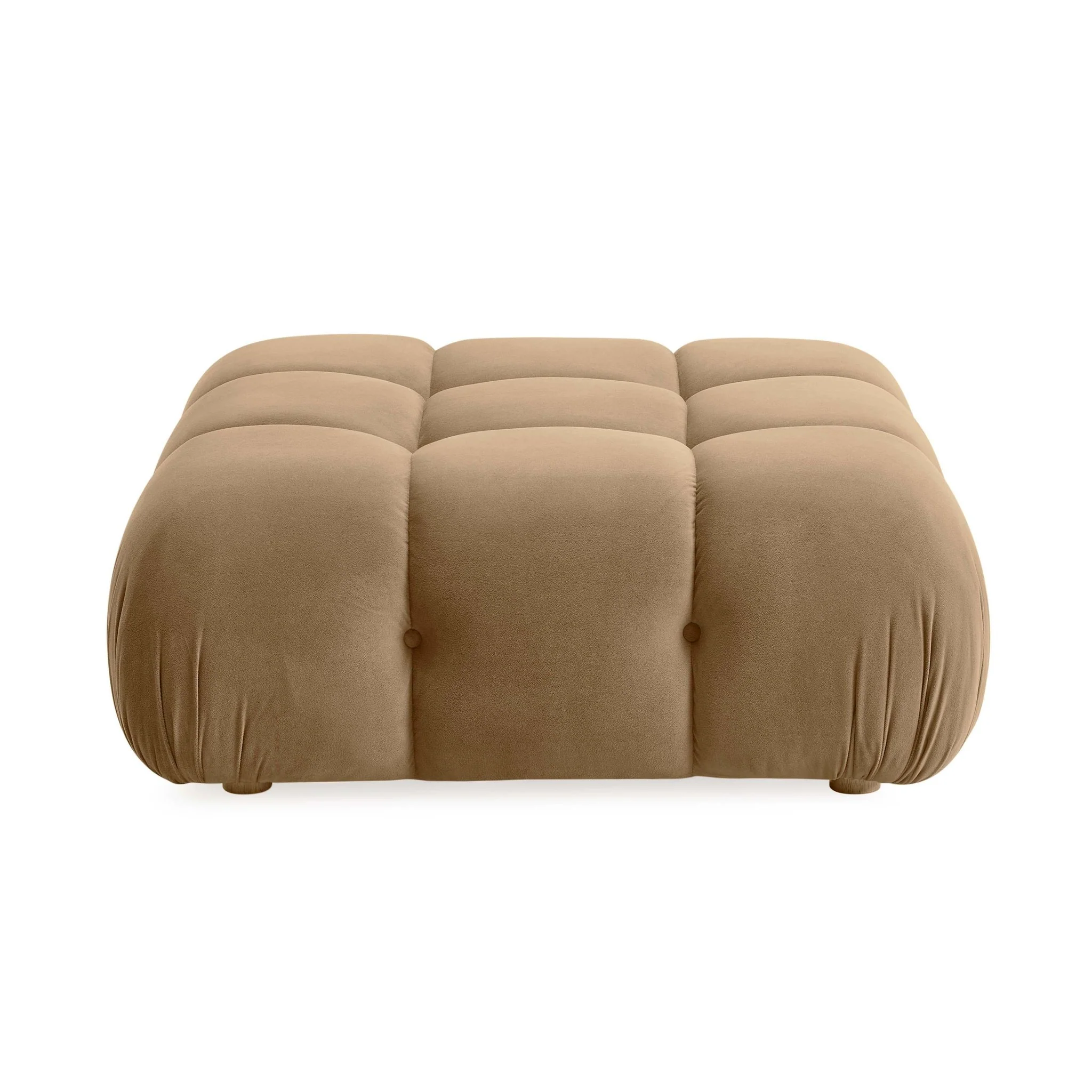 Calliope Cafe Au Lait Performance Velvet Modular Ottoman - Image 3