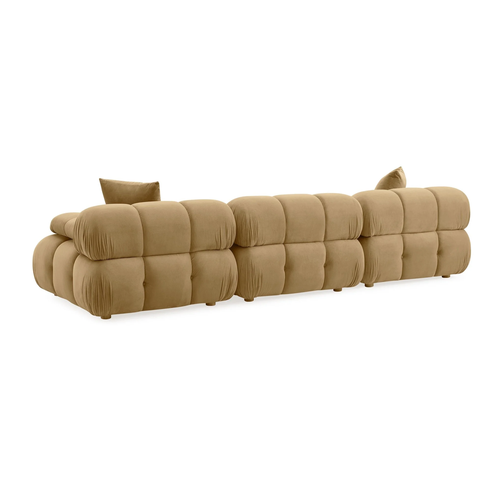 Calliope Cafe Au Lait Performance Velvet Modular Sofa - Image 4