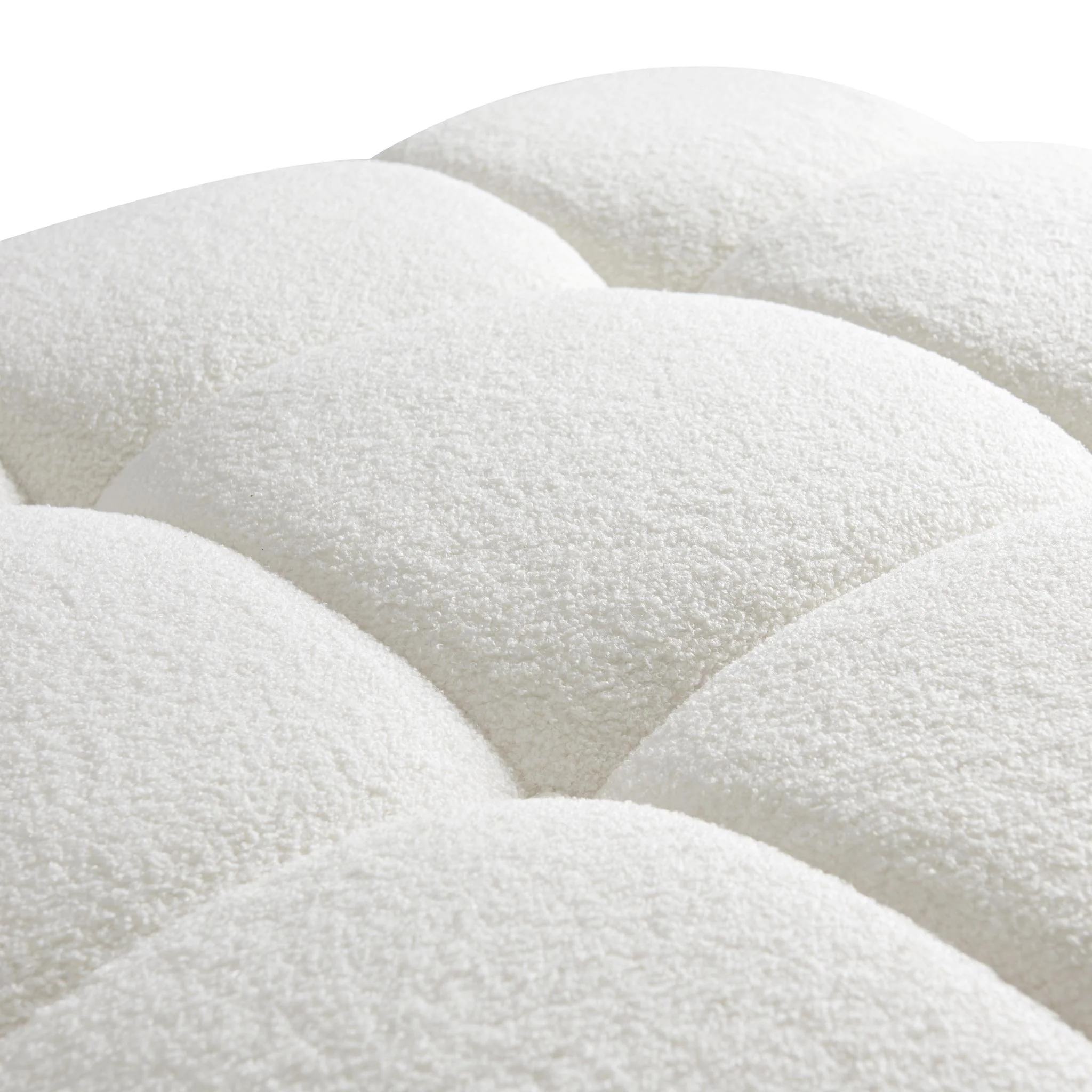 Calliope Cream Vegan Shearling Modular Corner Chair - Image 5