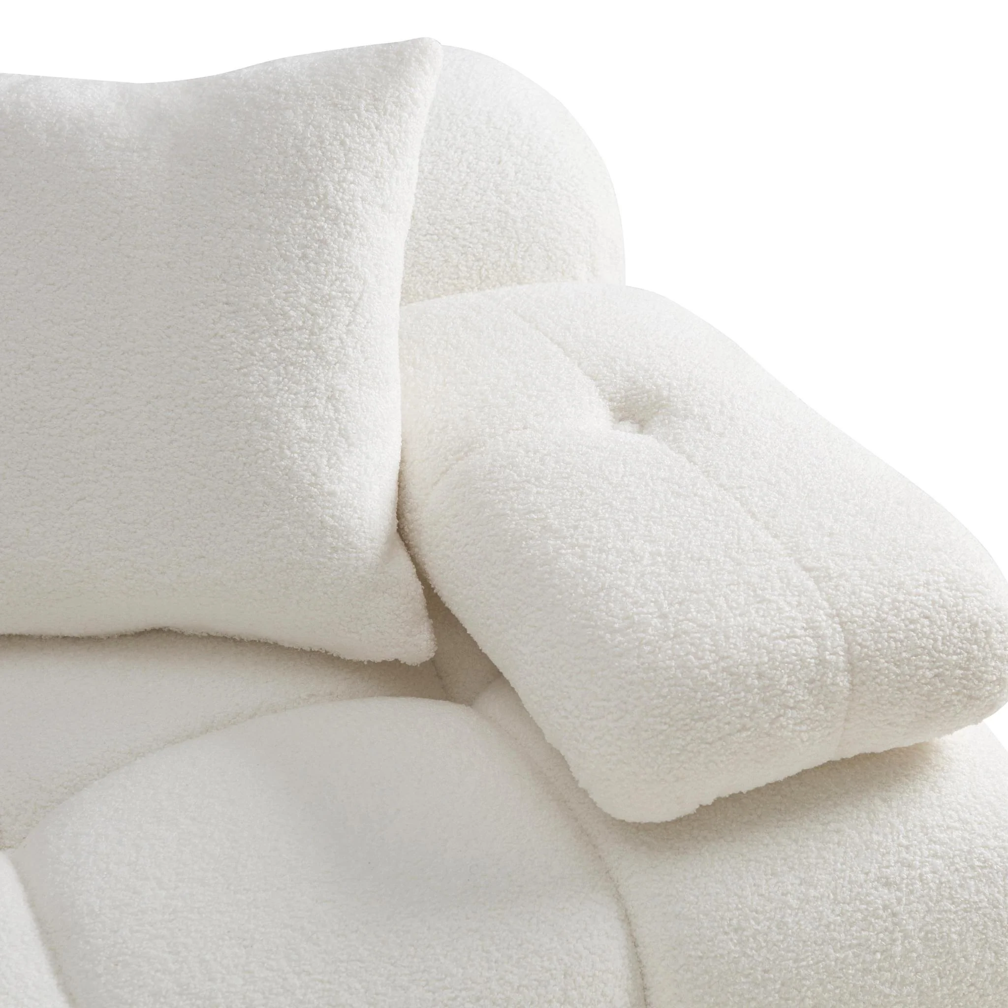Calliope Cream Vegan Shearling Modular Sofa - Image 6