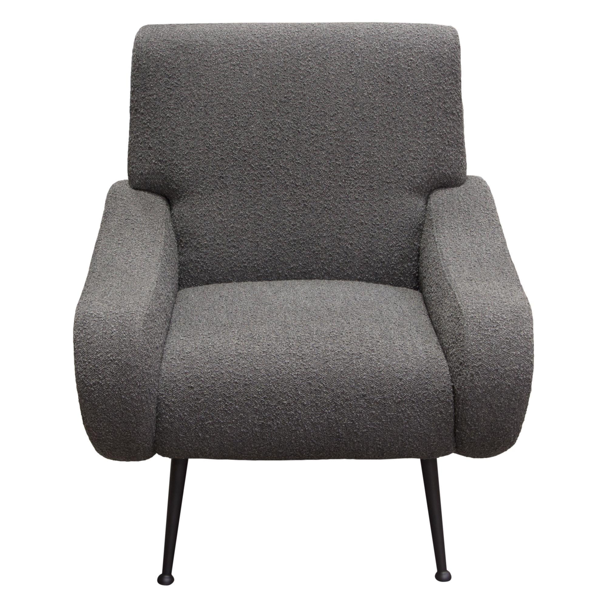 Cameron Accent Chair in Chair Boucle Textured Fabric w/ Black Leg by Diamond Sofa - Image 2