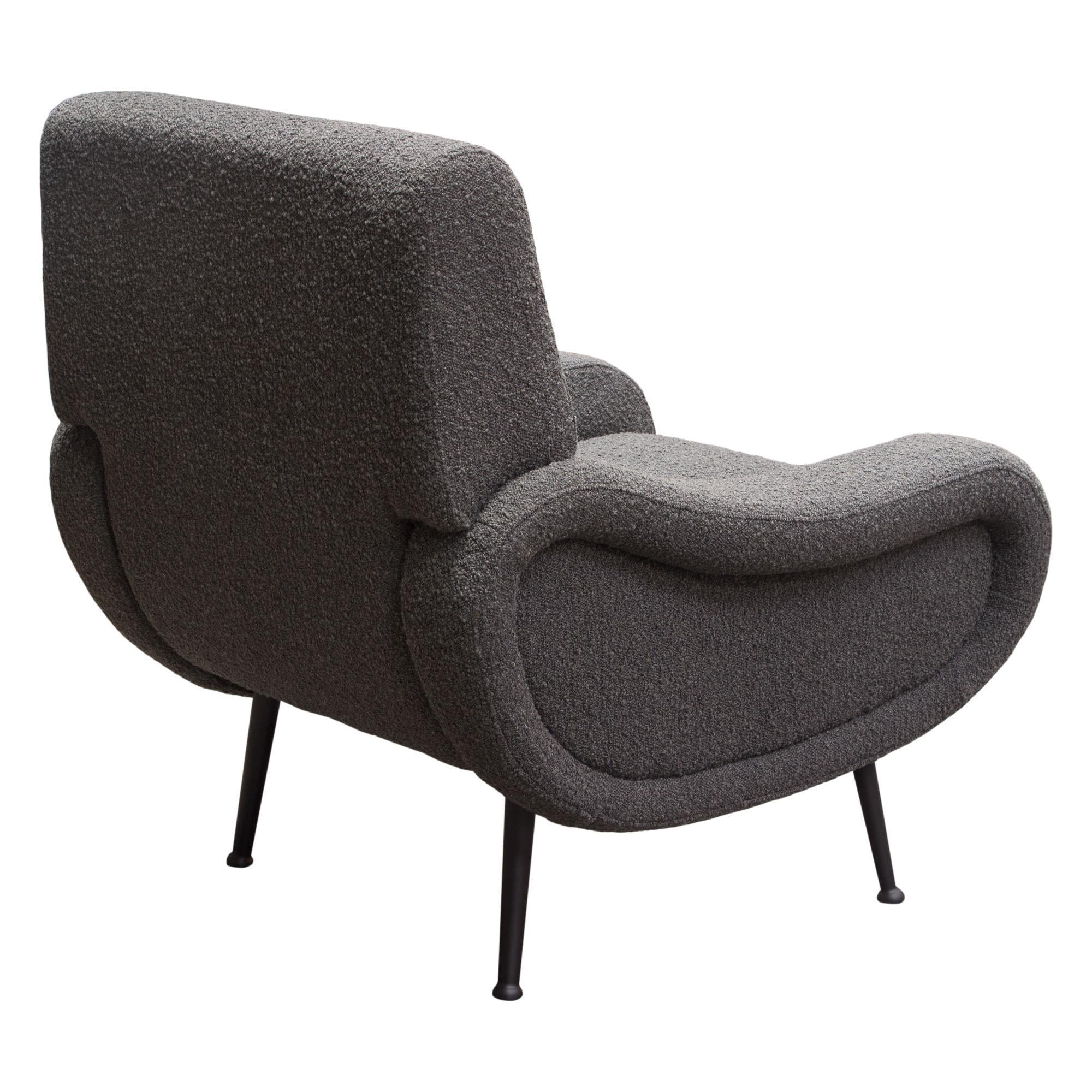 Cameron Accent Chair in Chair Boucle Textured Fabric w/ Black Leg by Diamond Sofa - Image 6