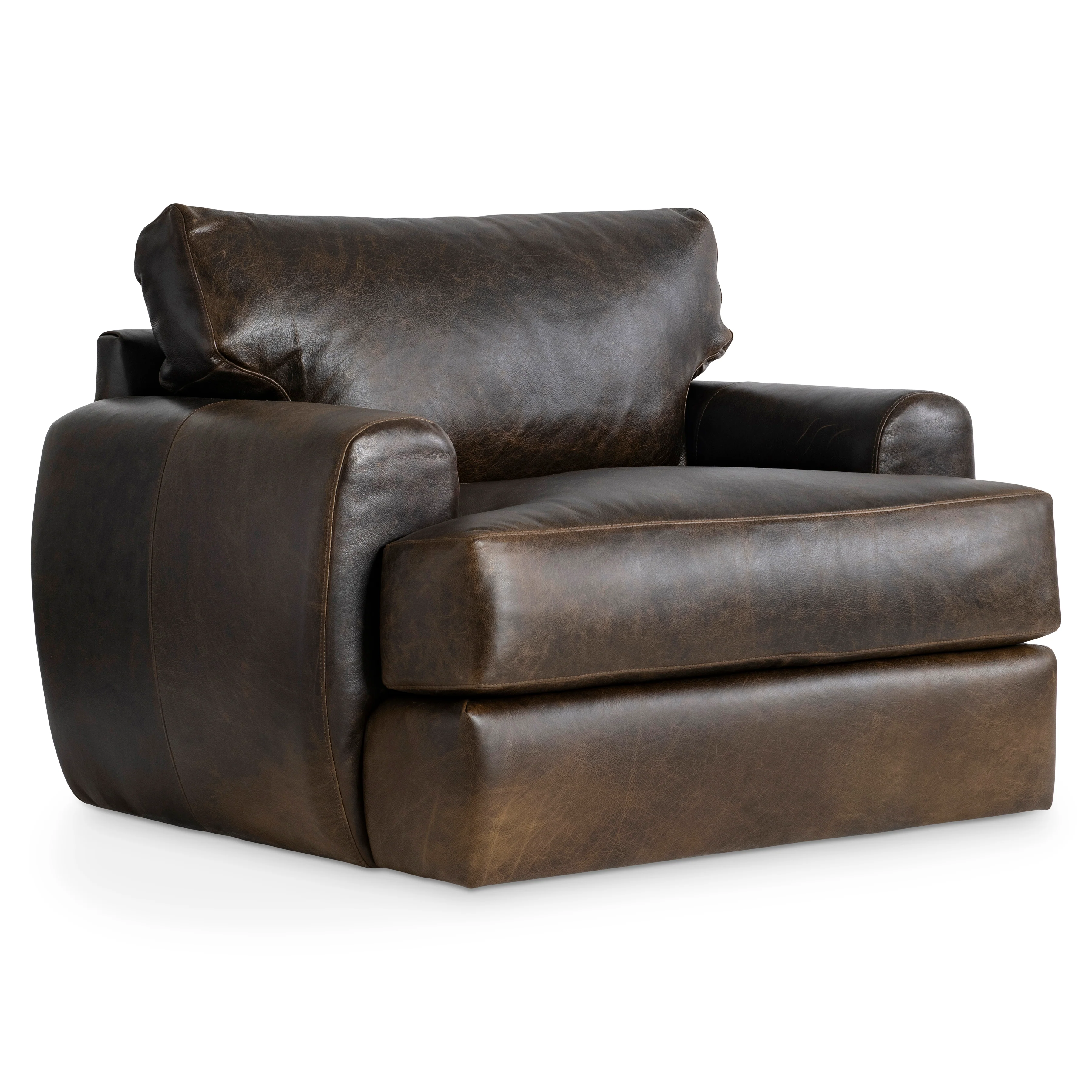 Cameron Leather Swivel Chair - Image 11