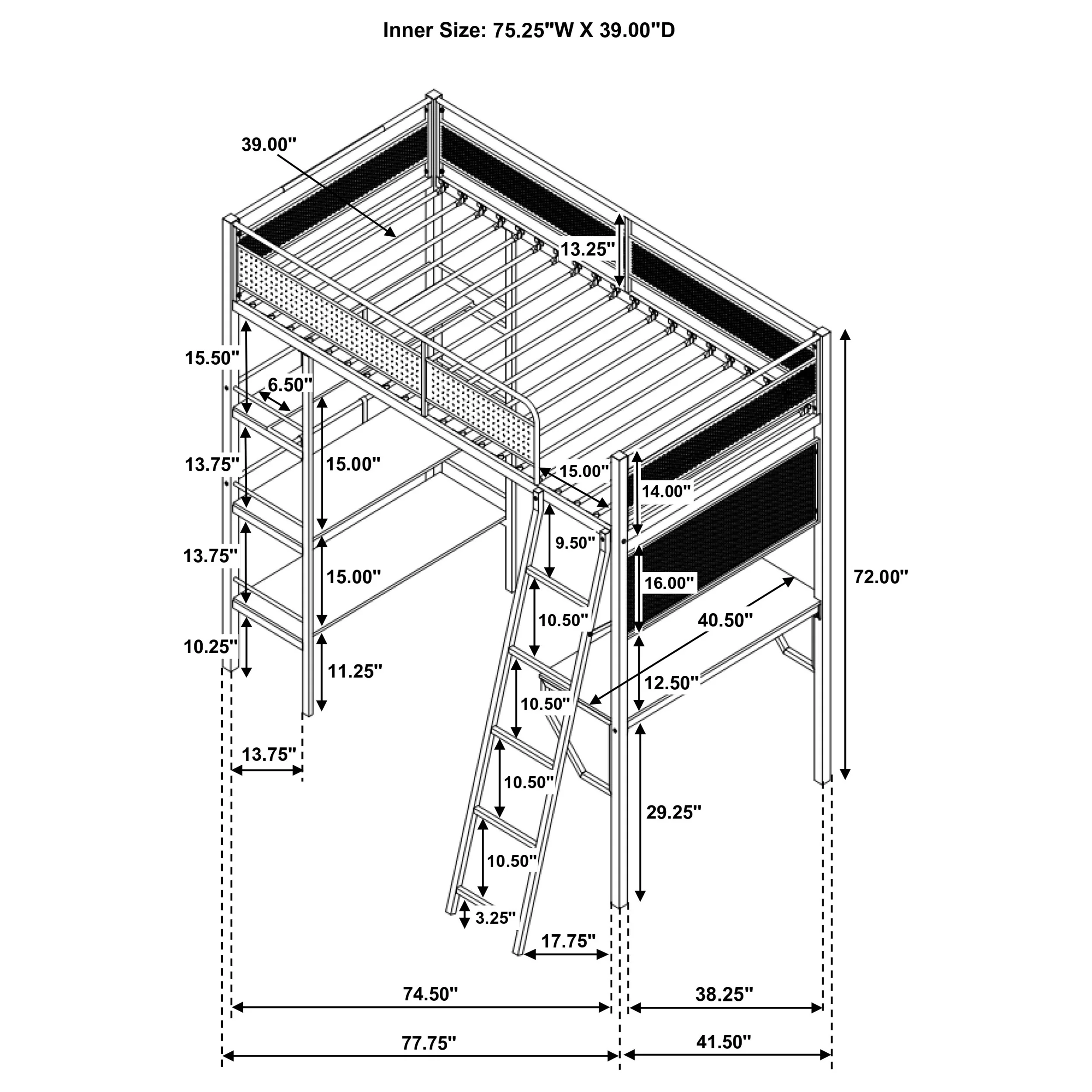 Campus Workstation Loft Bed - Image 8