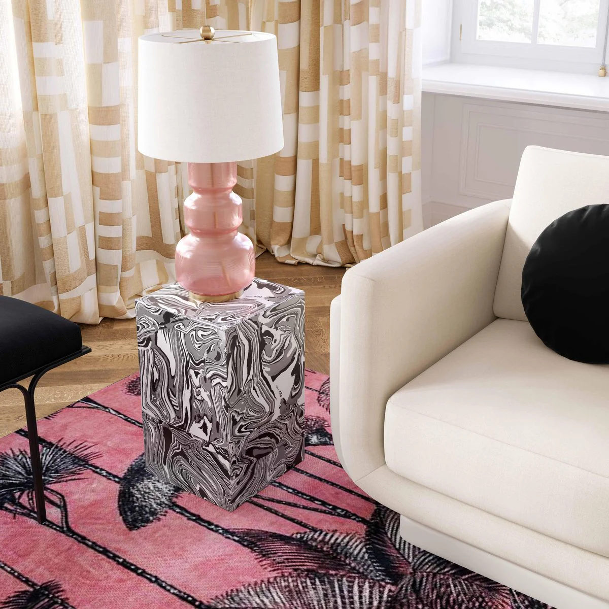 Camryn Swirled Resin Side Table - Image 2