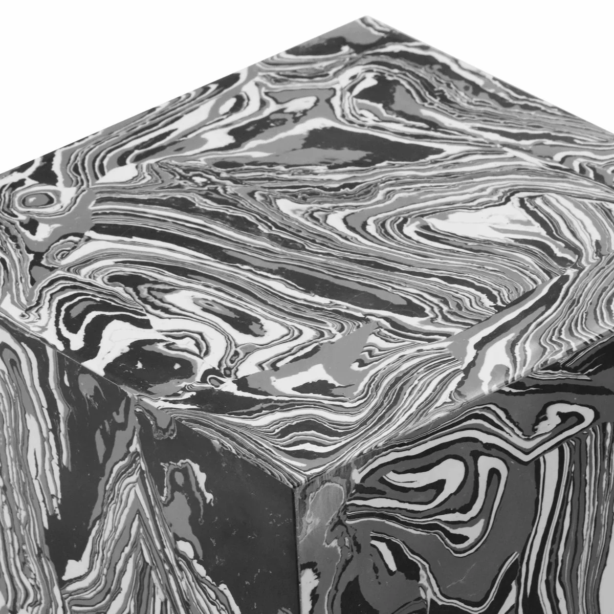 Camryn Swirled Resin Side Table - Image 5