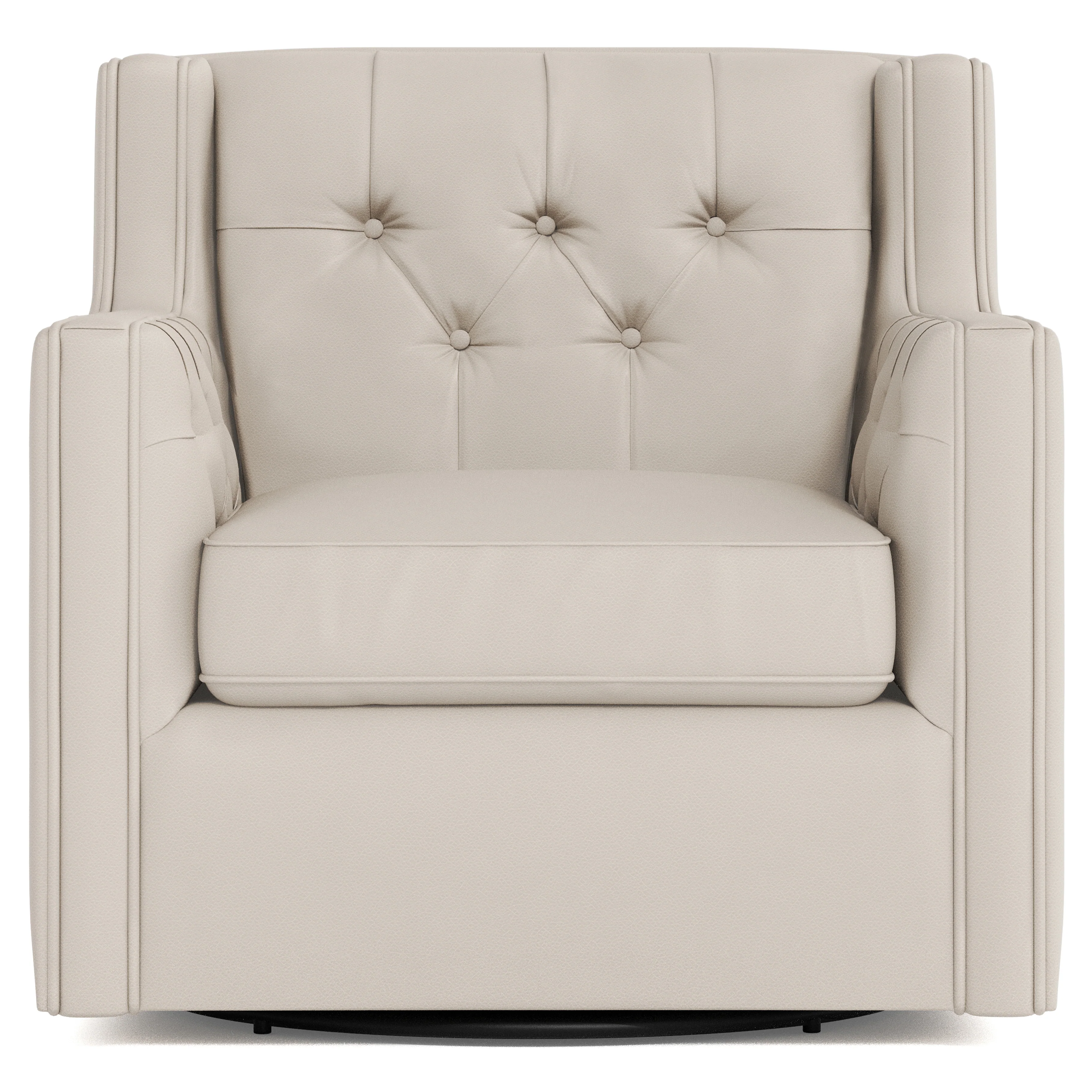 Candace Leather Swivel Chair - Image 3