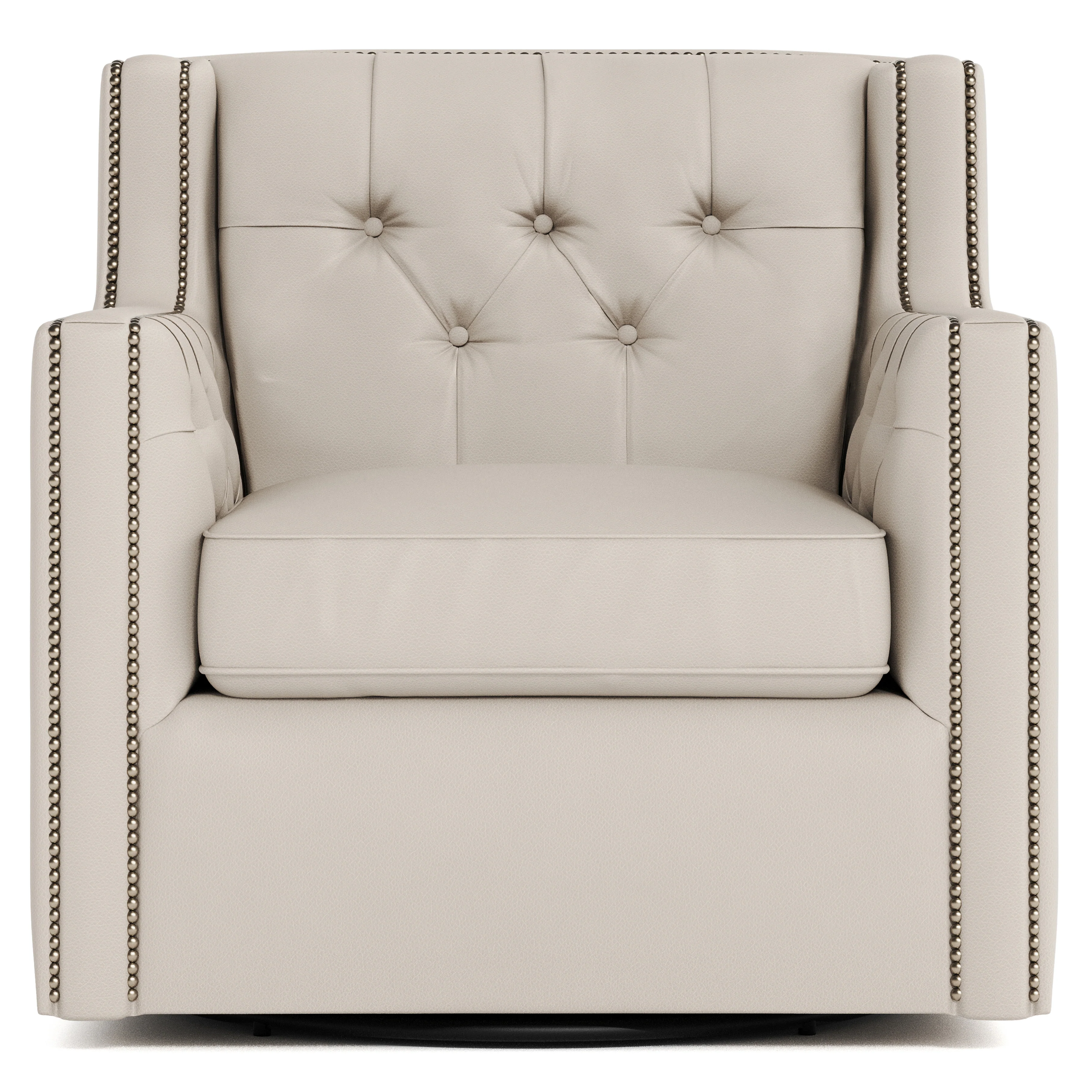 Candace Leather Swivel Chair - Image 3