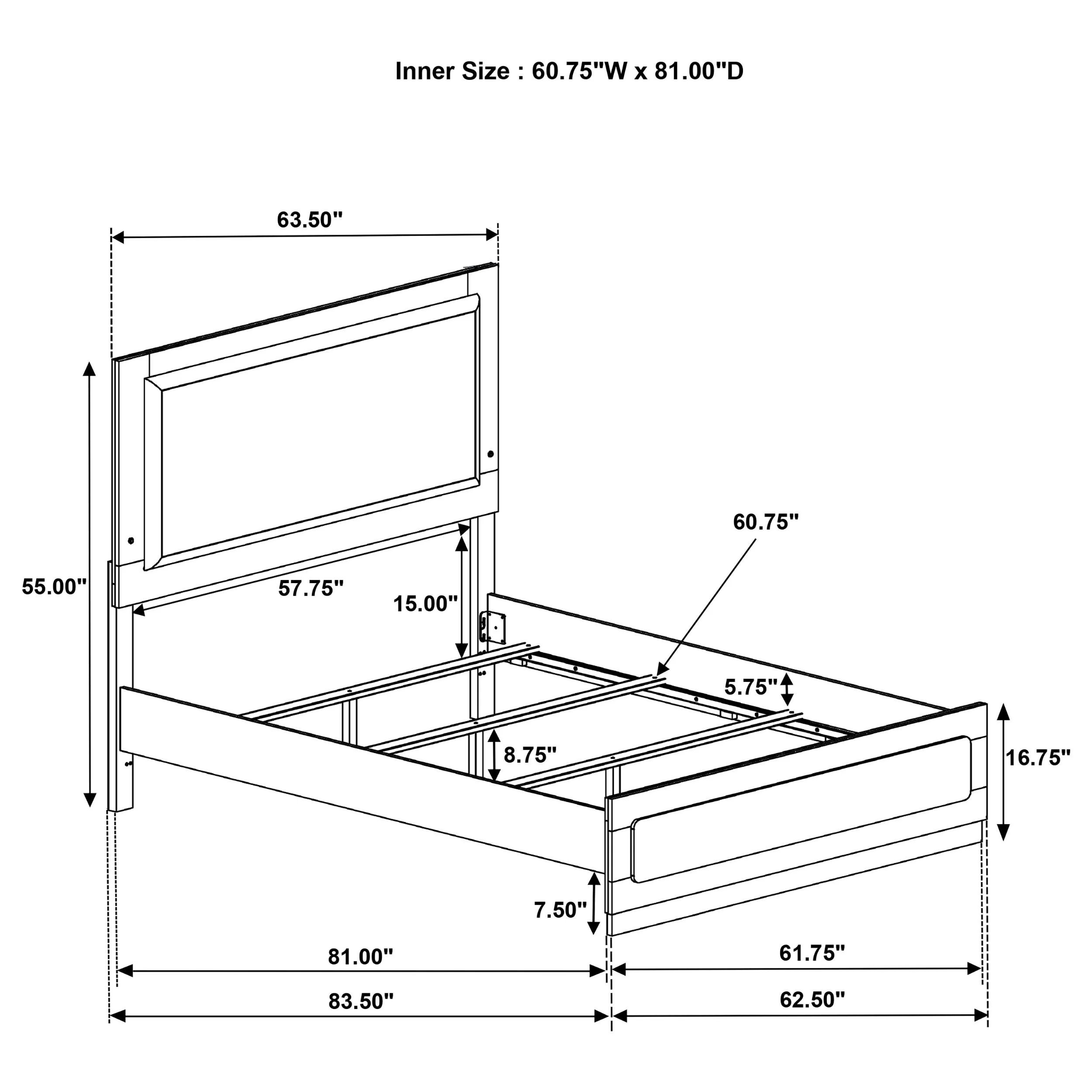 Caraway Panel Bed with LED Lighting - Image 7