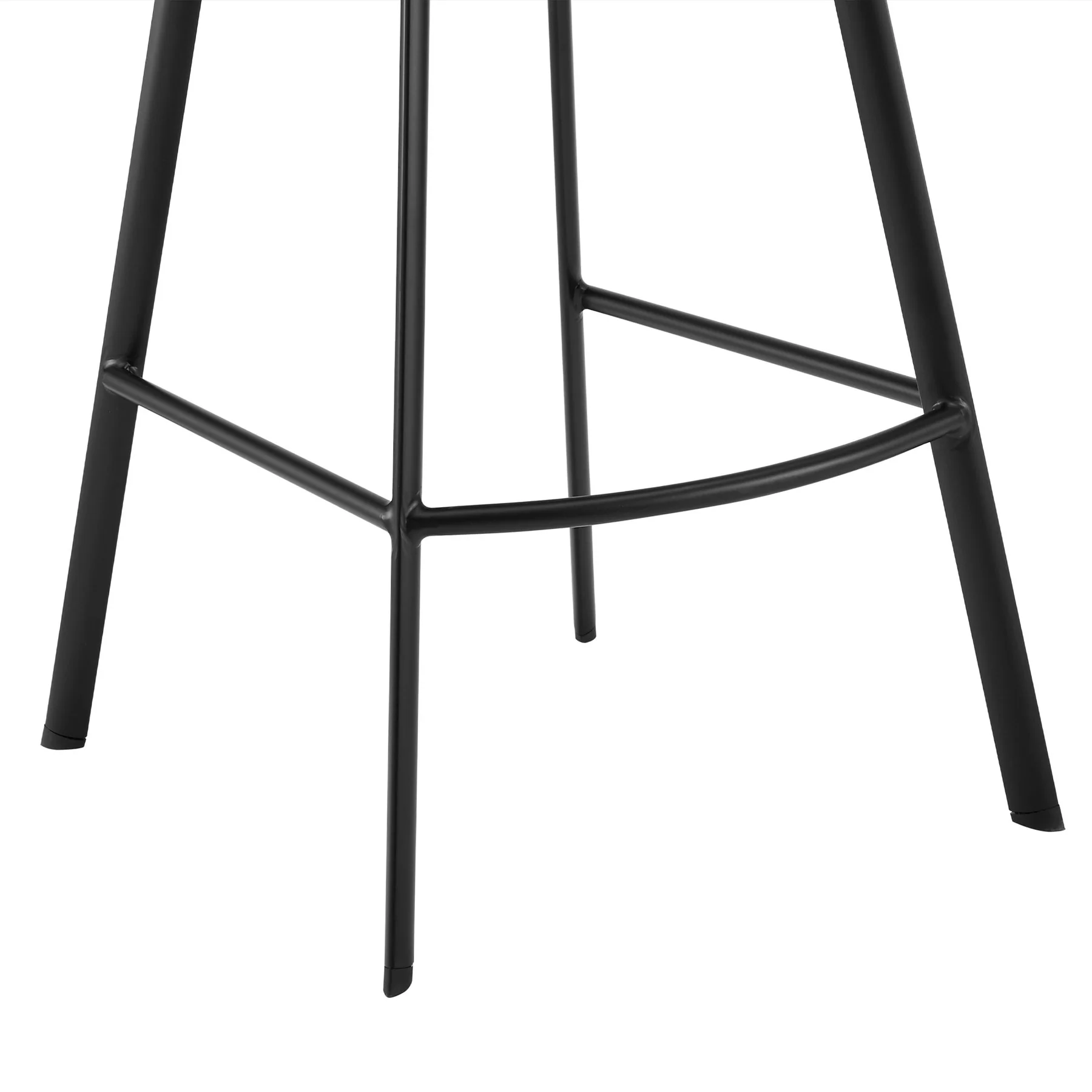 Carise Gray Faux Leather and Black Metal Swivel 26" Counter Stool - Image 8