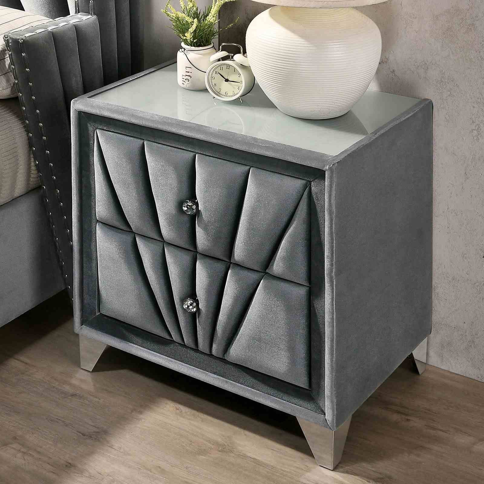 Carissa Nightstand, Gray - Image 4