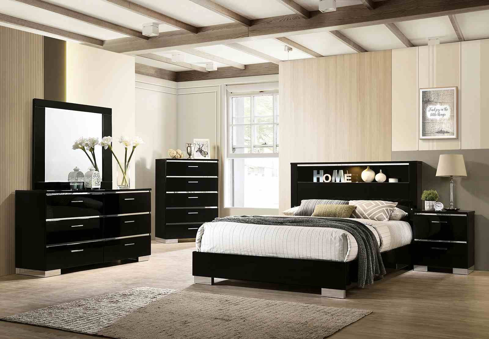 Carlie Cal.King Bed, Black - Image 2
