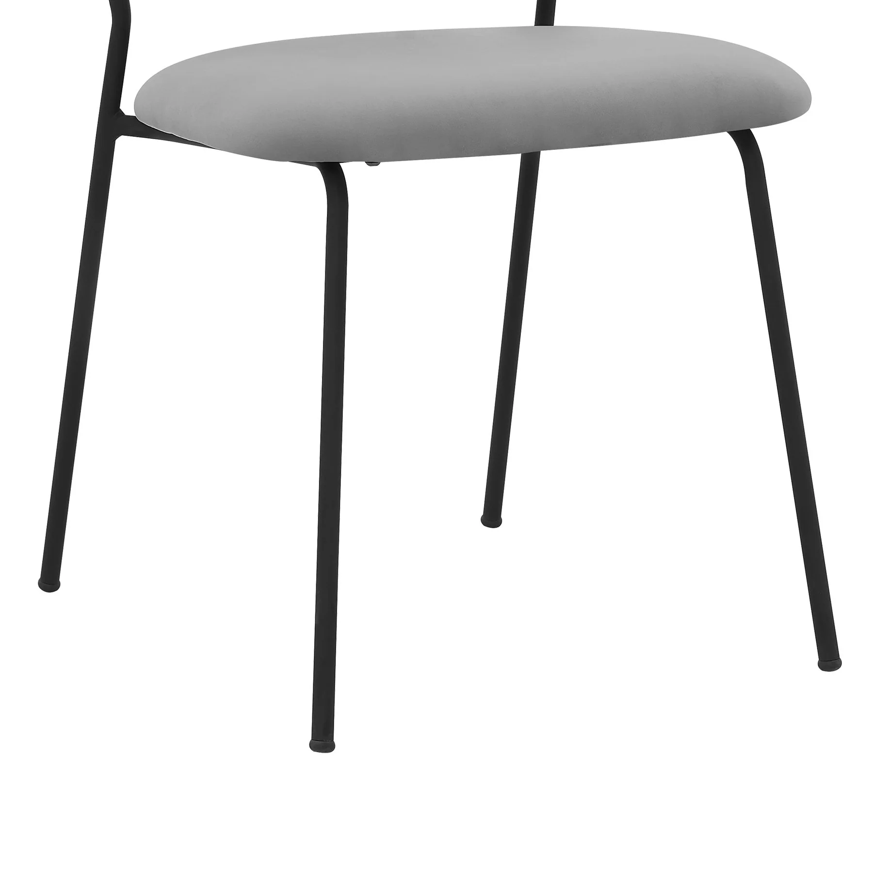 Carlo Gray Velvet and Metal Dining Room Chairs - Set of 2 - Image 7