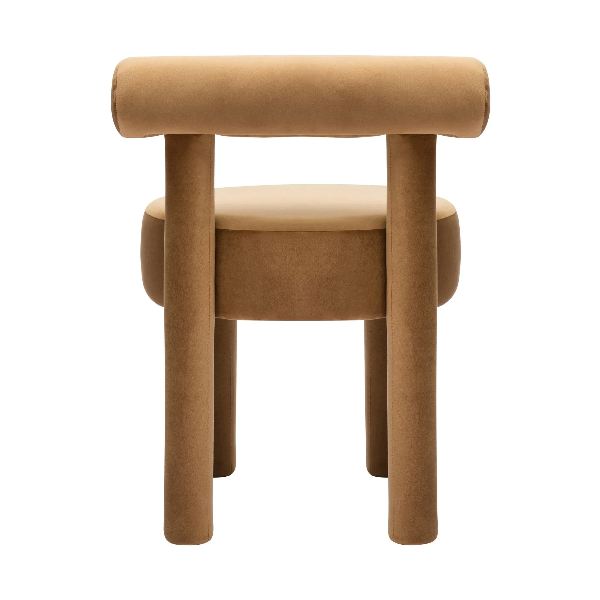 Carmel Cognac Velvet Dining Chair - Image 4