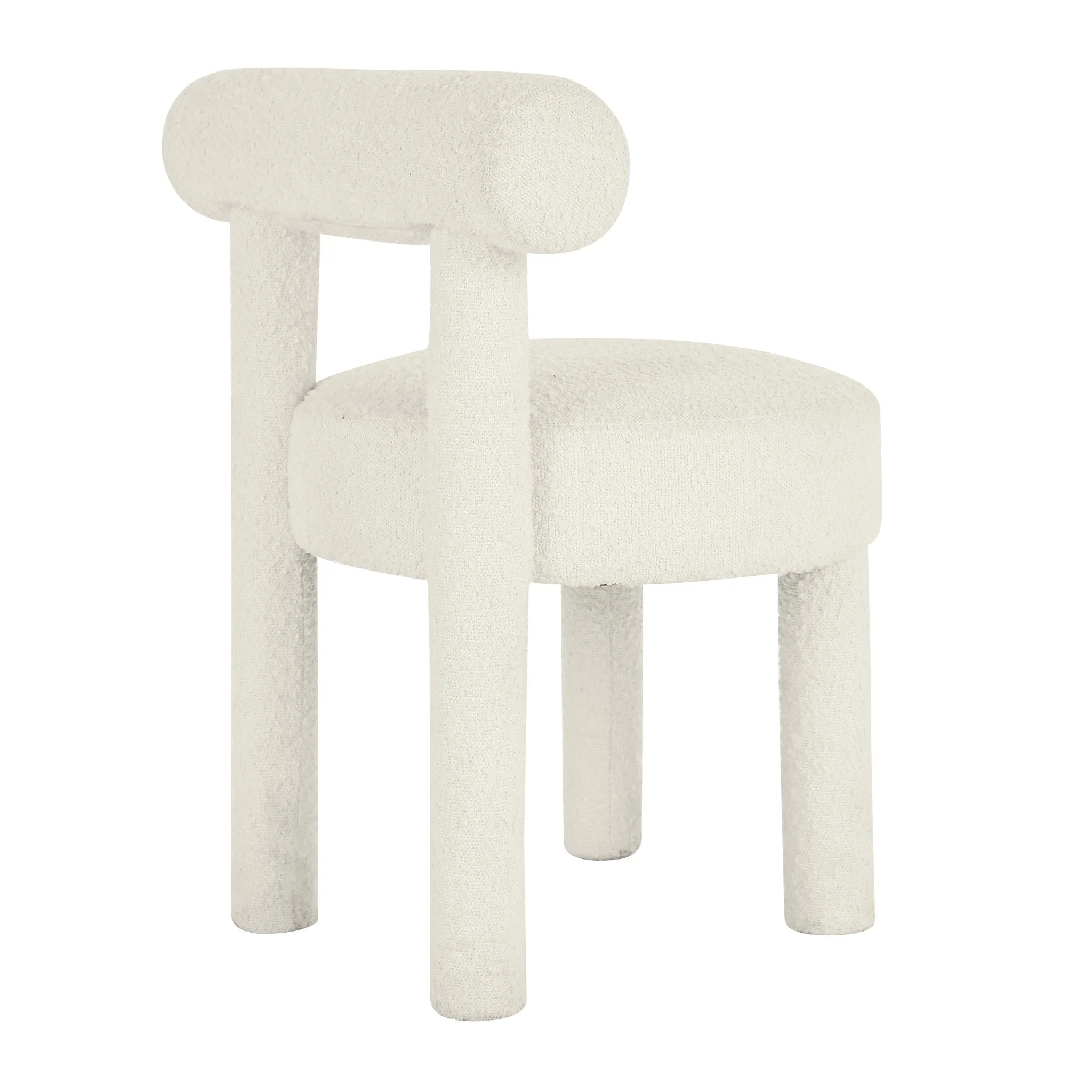 Carmel Cream Performance Boucle Dining Chair - Image 4