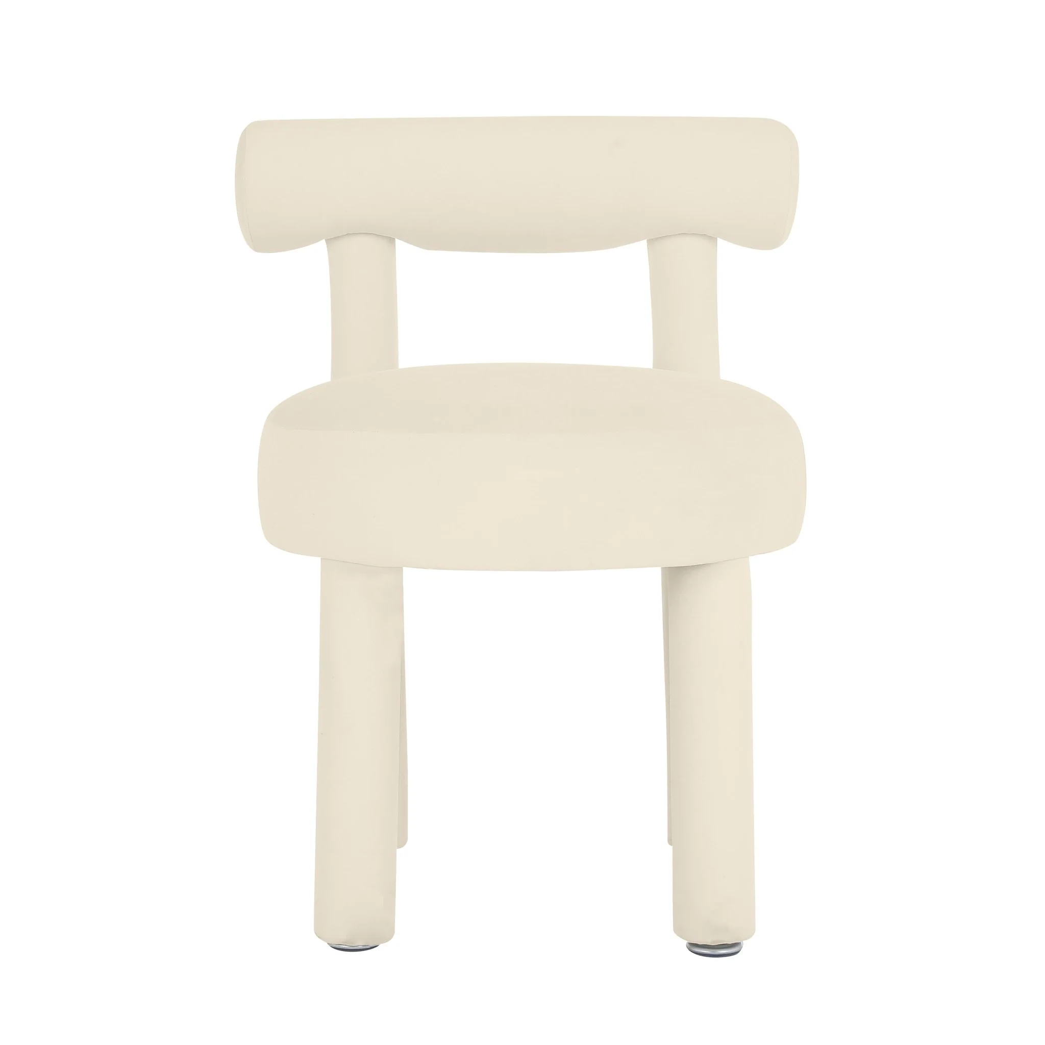 Carmel Cream Velvet Dining Chair - Image 3