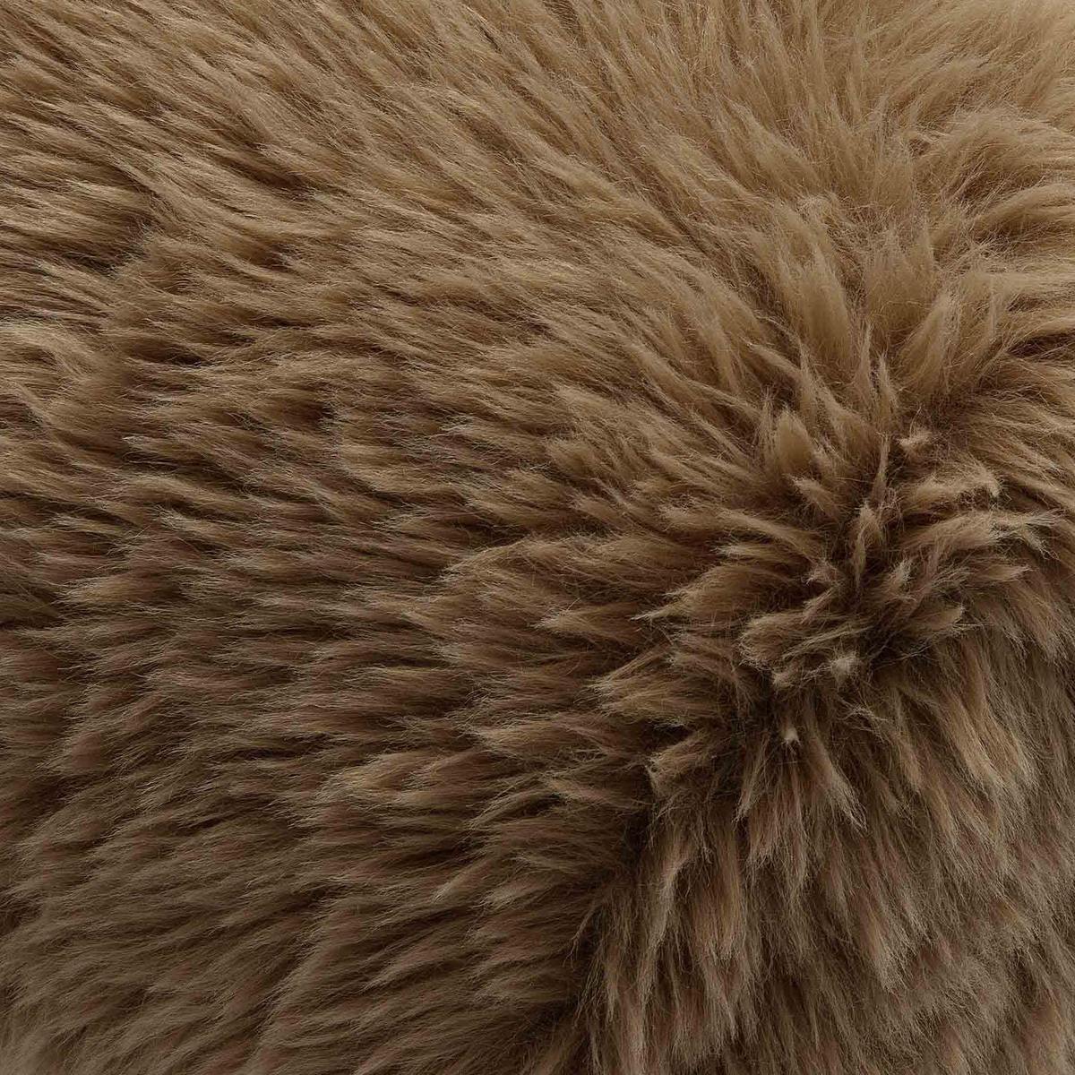Carmel Dark Taupe Vegan Shearling Accent Chair - Image 8