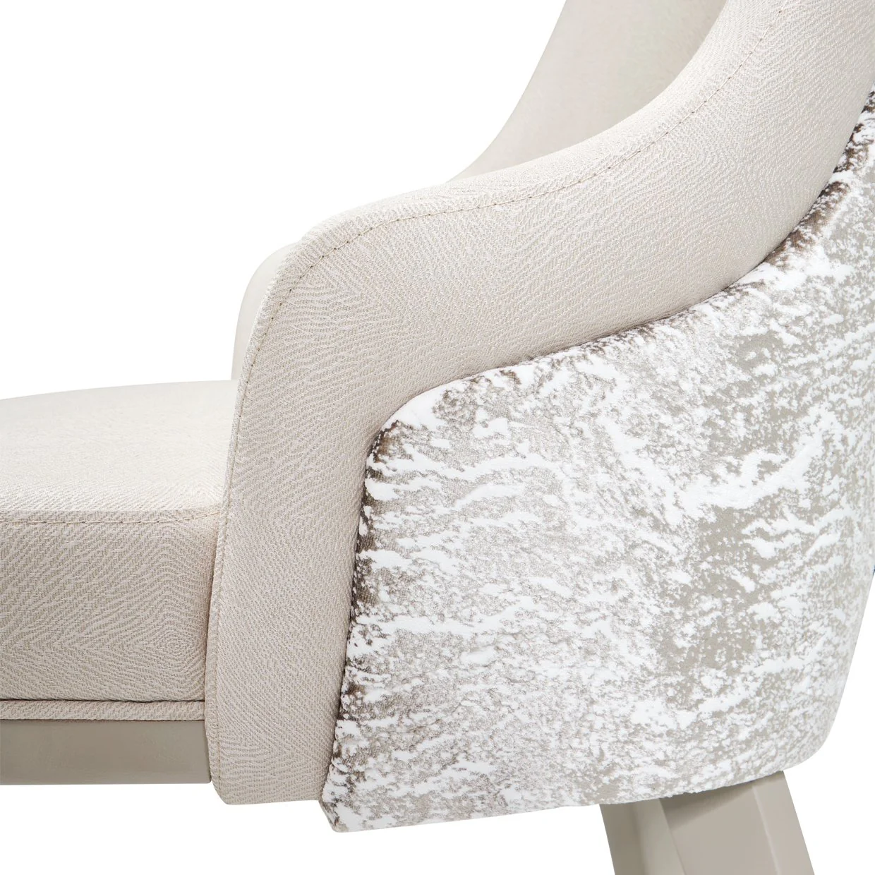 Carmela Dining Arm Chair - Shimmer Ivory - Image 13