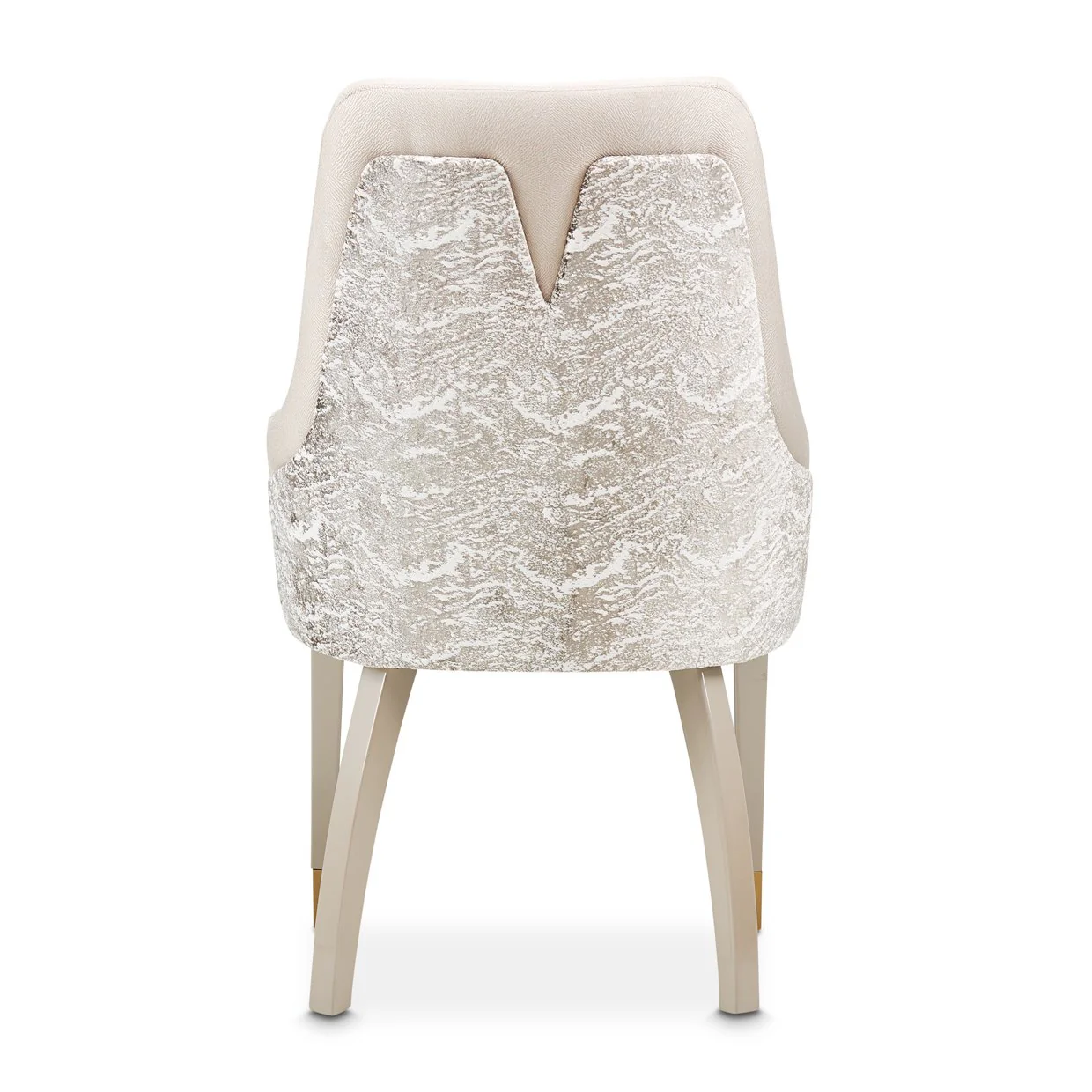 Carmela Dining Arm Chair - Shimmer Ivory - Image 7
