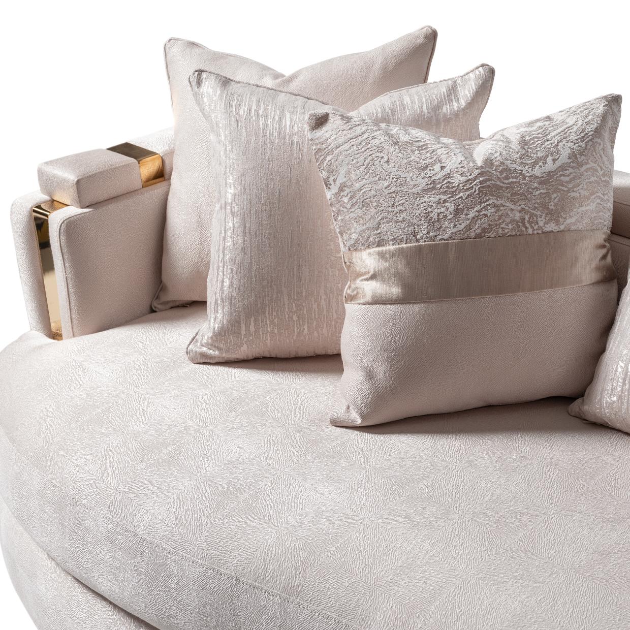 Carmela Mansion Sofa - Almond/Gold - Image 12