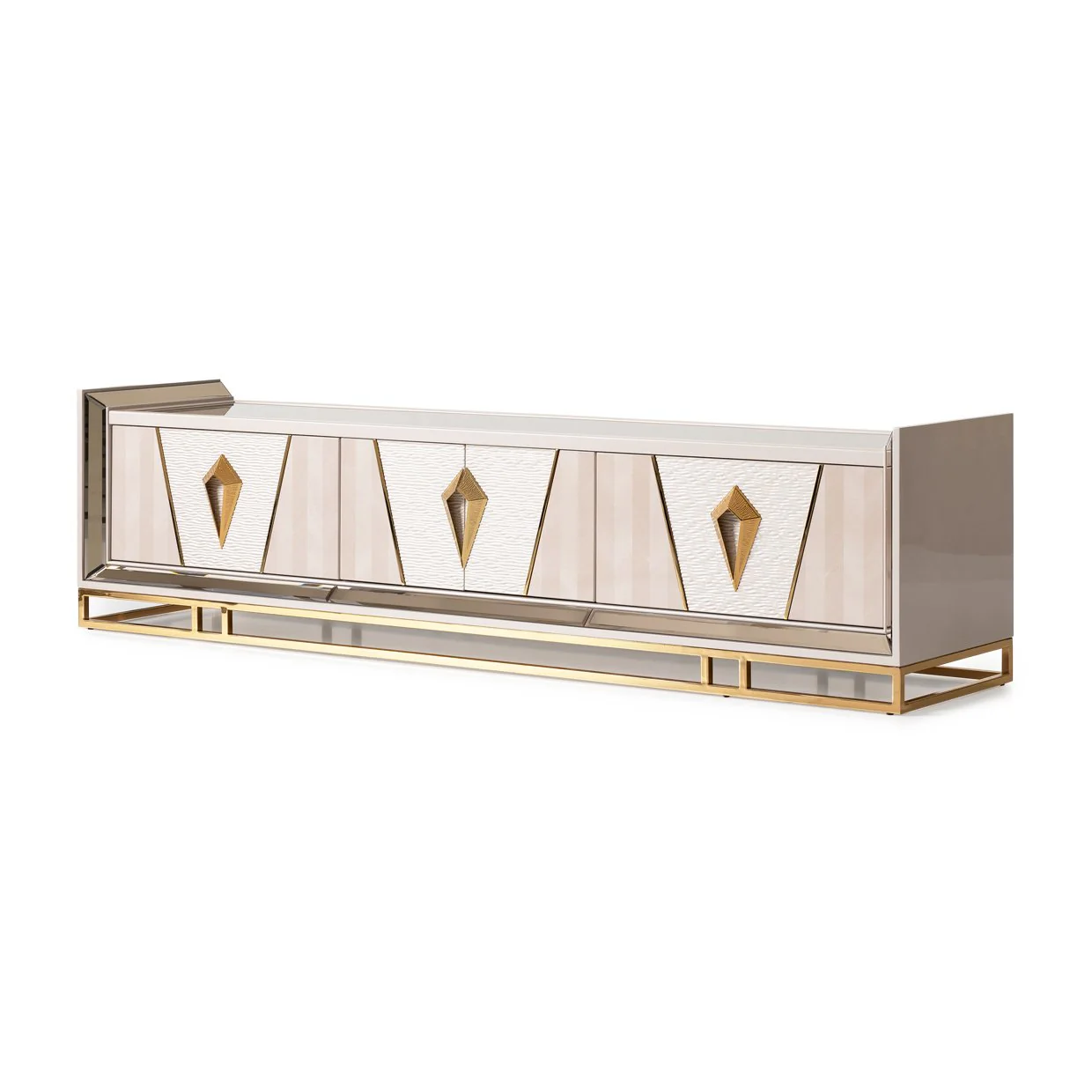 Carmela Media Cabinet - Shimmer Ivory - Image 10