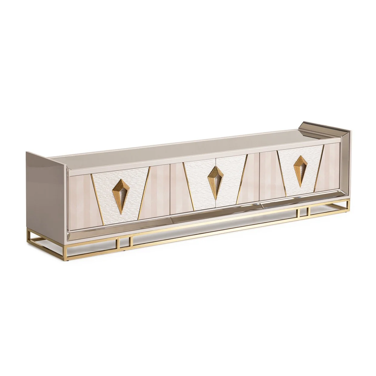 Carmela Media Cabinet - Shimmer Ivory - Image 2