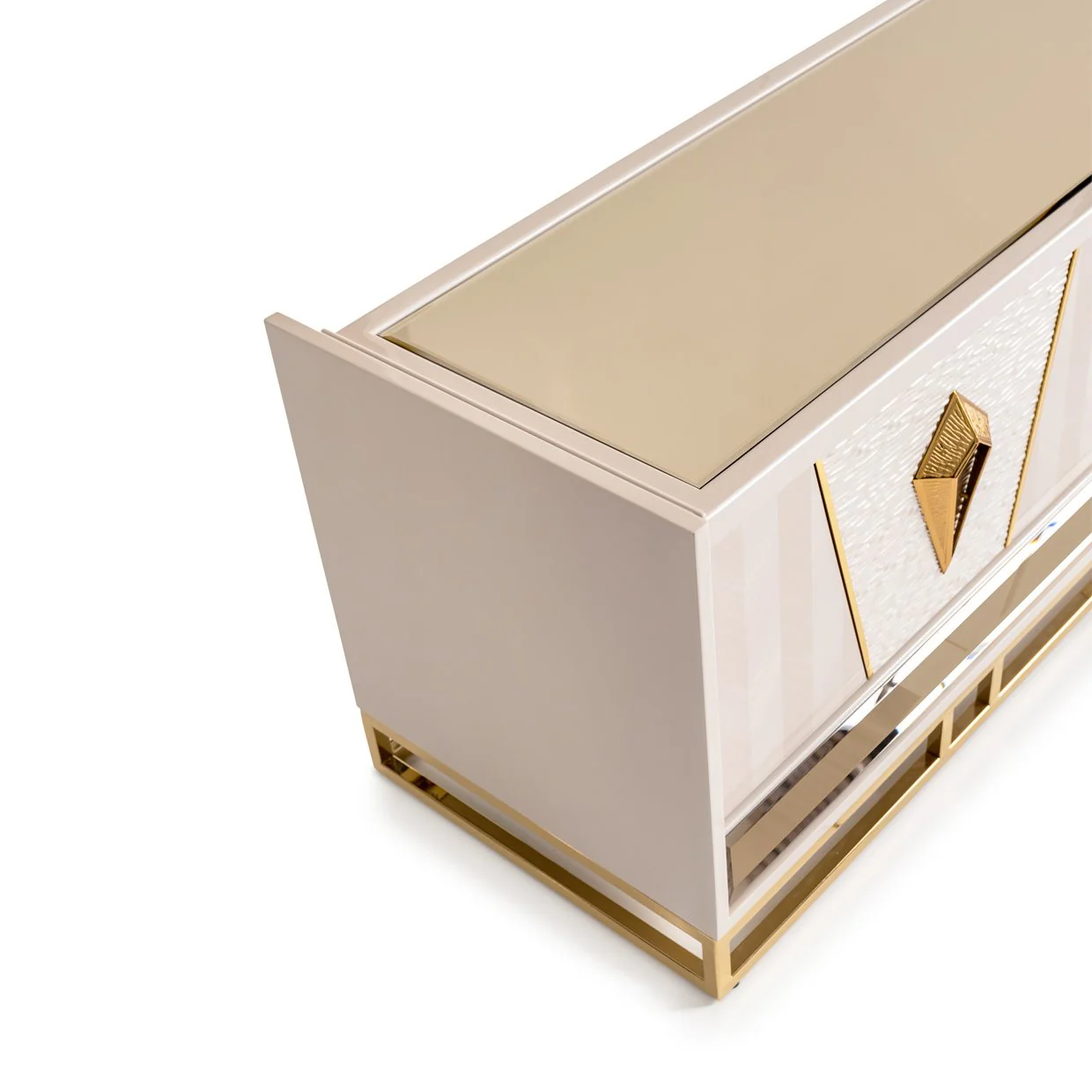 Carmela Media Cabinet - Shimmer Ivory - Image 6