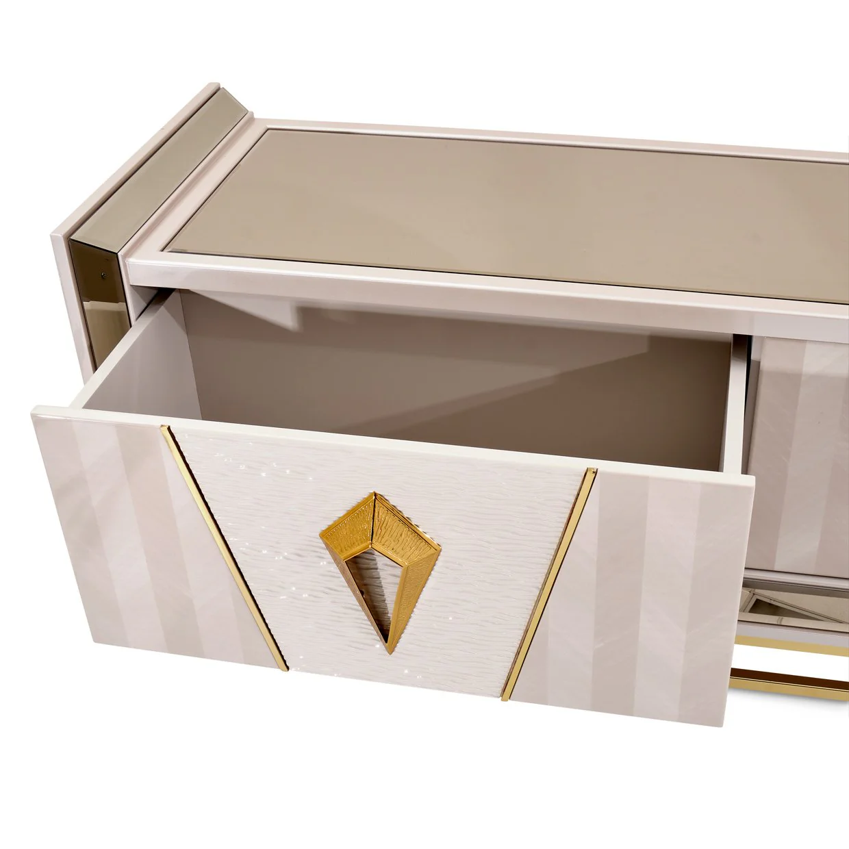 Carmela Media Cabinet - Shimmer Ivory - Image 7