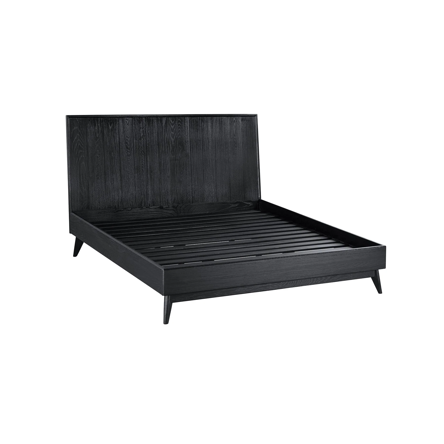 Carnaby Queen 4 Piece Bedroom Set in Black Brushed Oak Wood - Image 3