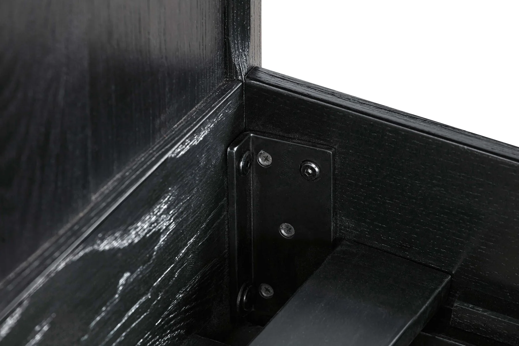 Carnaby Queen Platform Bed Frame in Black Brushed Oak Wood - Image 7