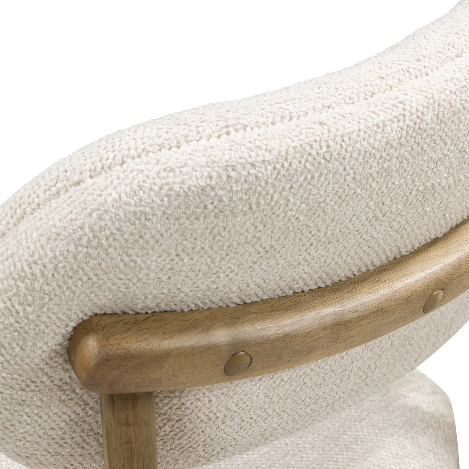 Carnation Cream Performance Fabric Dining Chair - Image 5