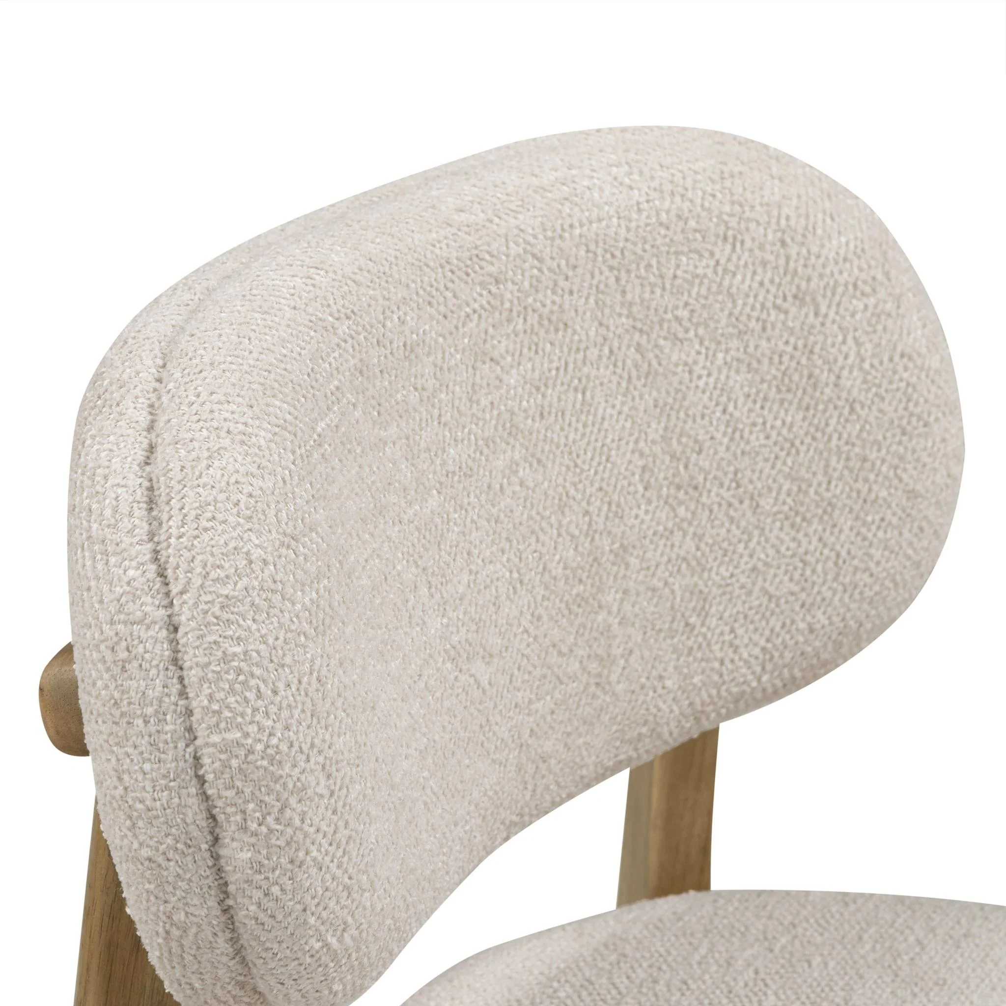 Carnation Cream Performance Fabric Dining Chair - Image 6