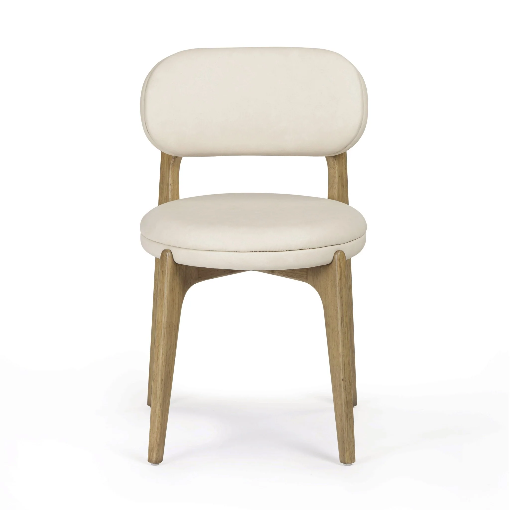 Carnation Cream Performance Vegan Leather Dining Chair - Image 2