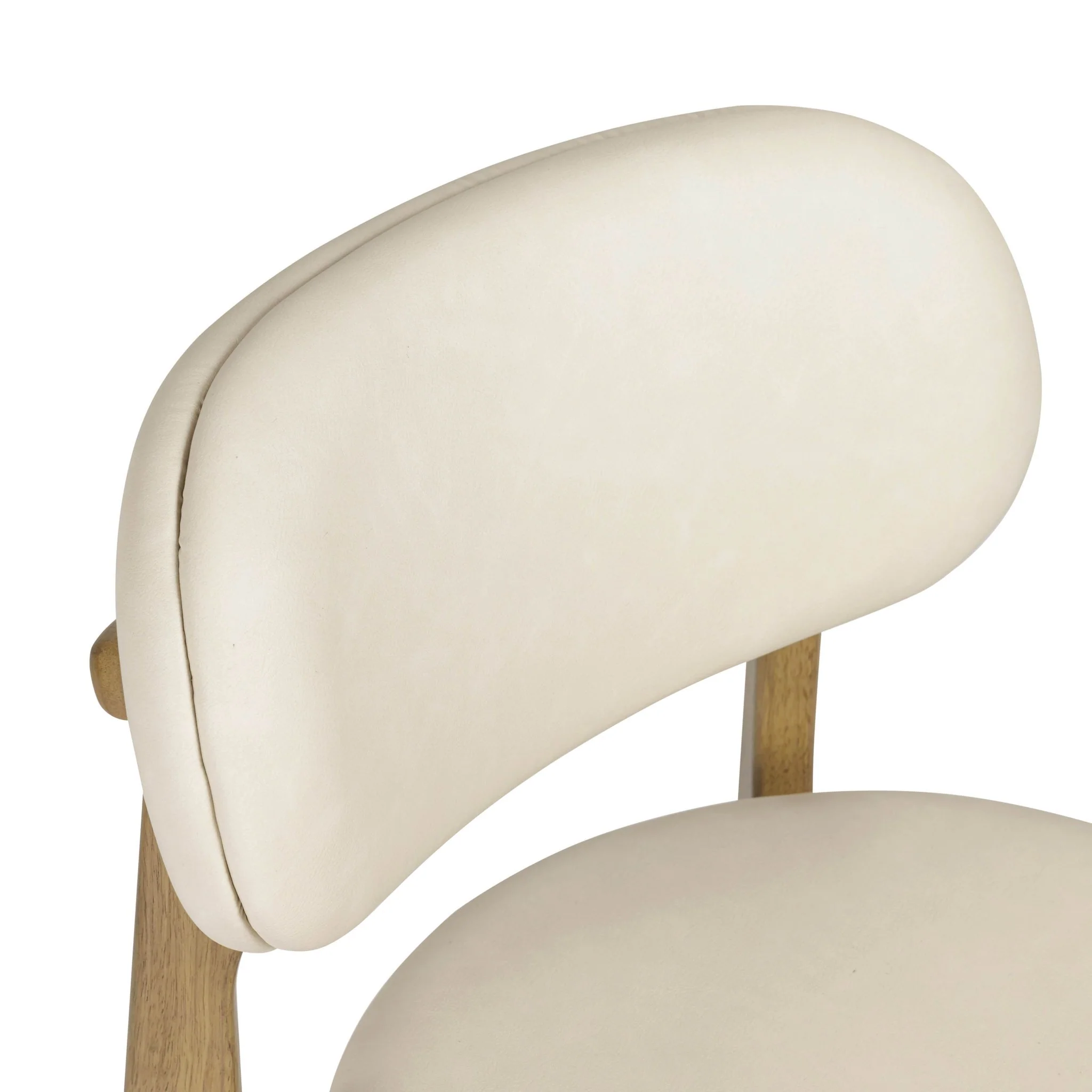 Carnation Cream Performance Vegan Leather Dining Chair - Image 5