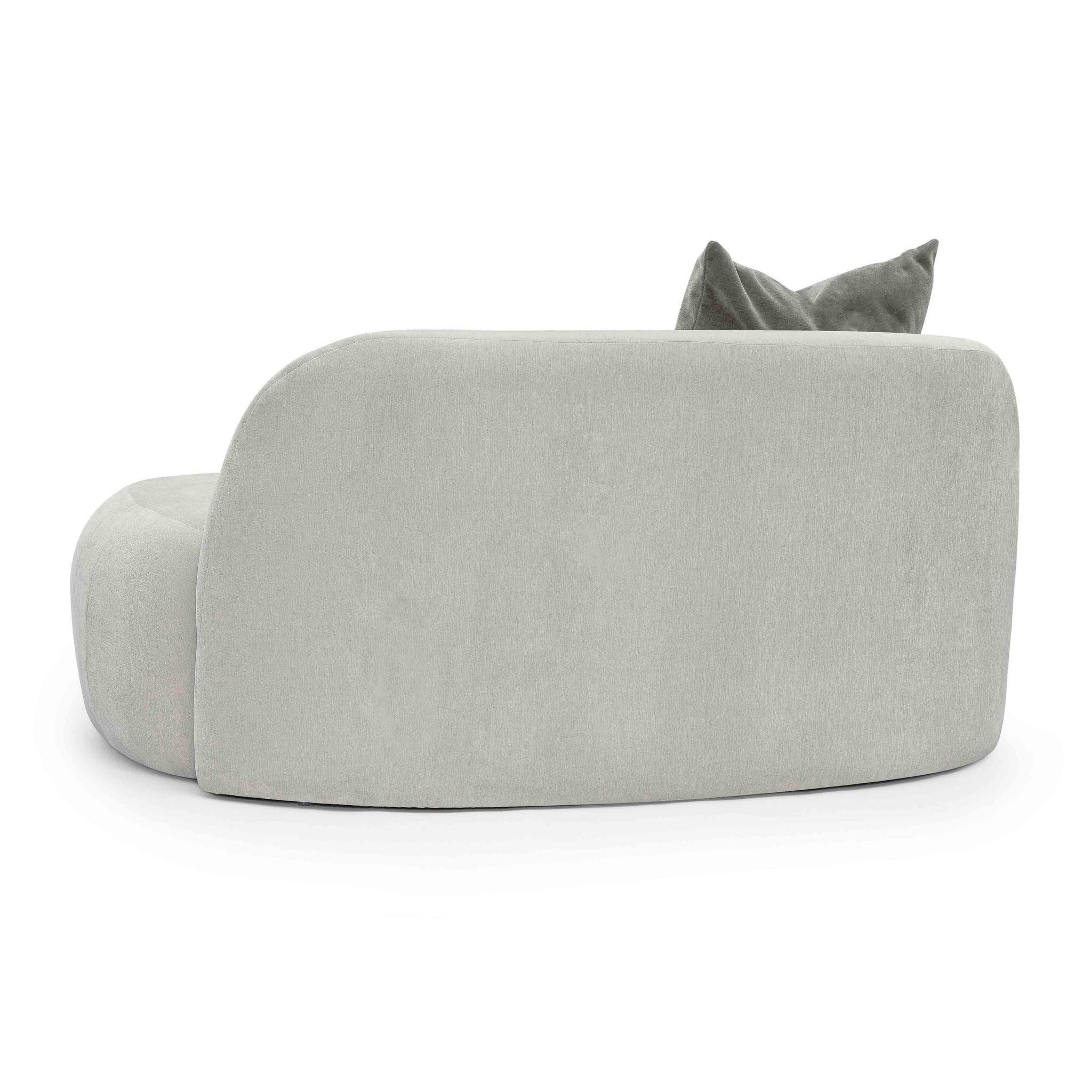 Carraway Grey Upcycled Chenille Loveseat - Image 4