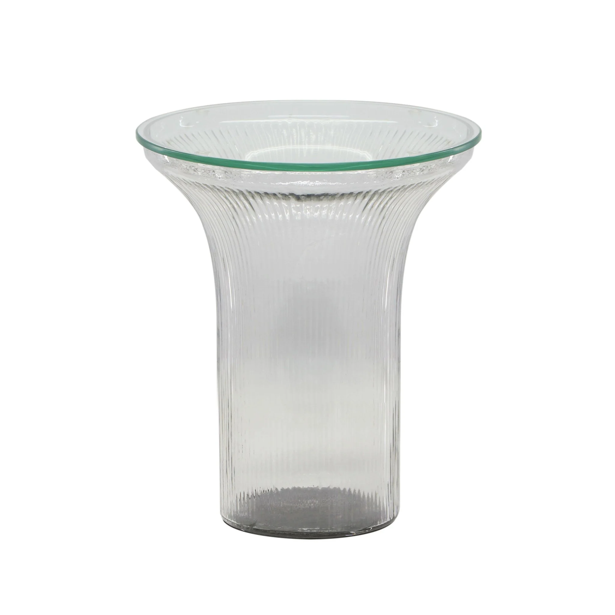 Cassandra Clear Glass Flared Side Table - Image 3