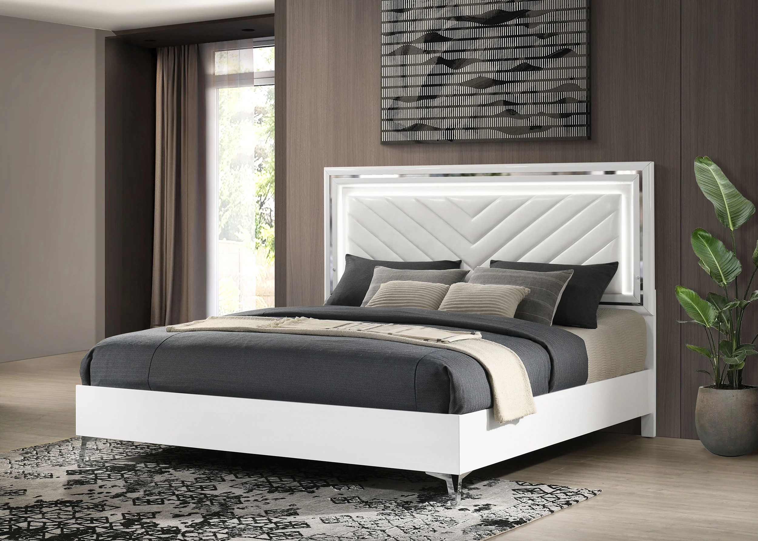 Cassia Panel Bed with LED Lighting - Image 14