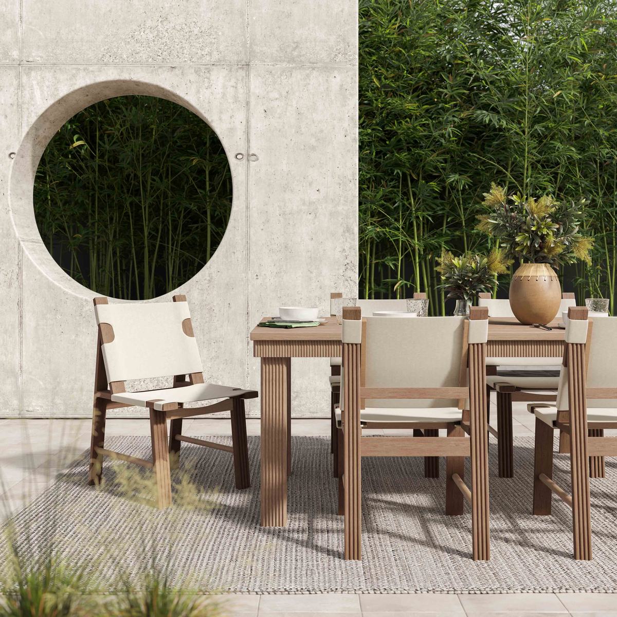 Cassie Cream Outdoor Dining Chair - Set of 2 - Image 2