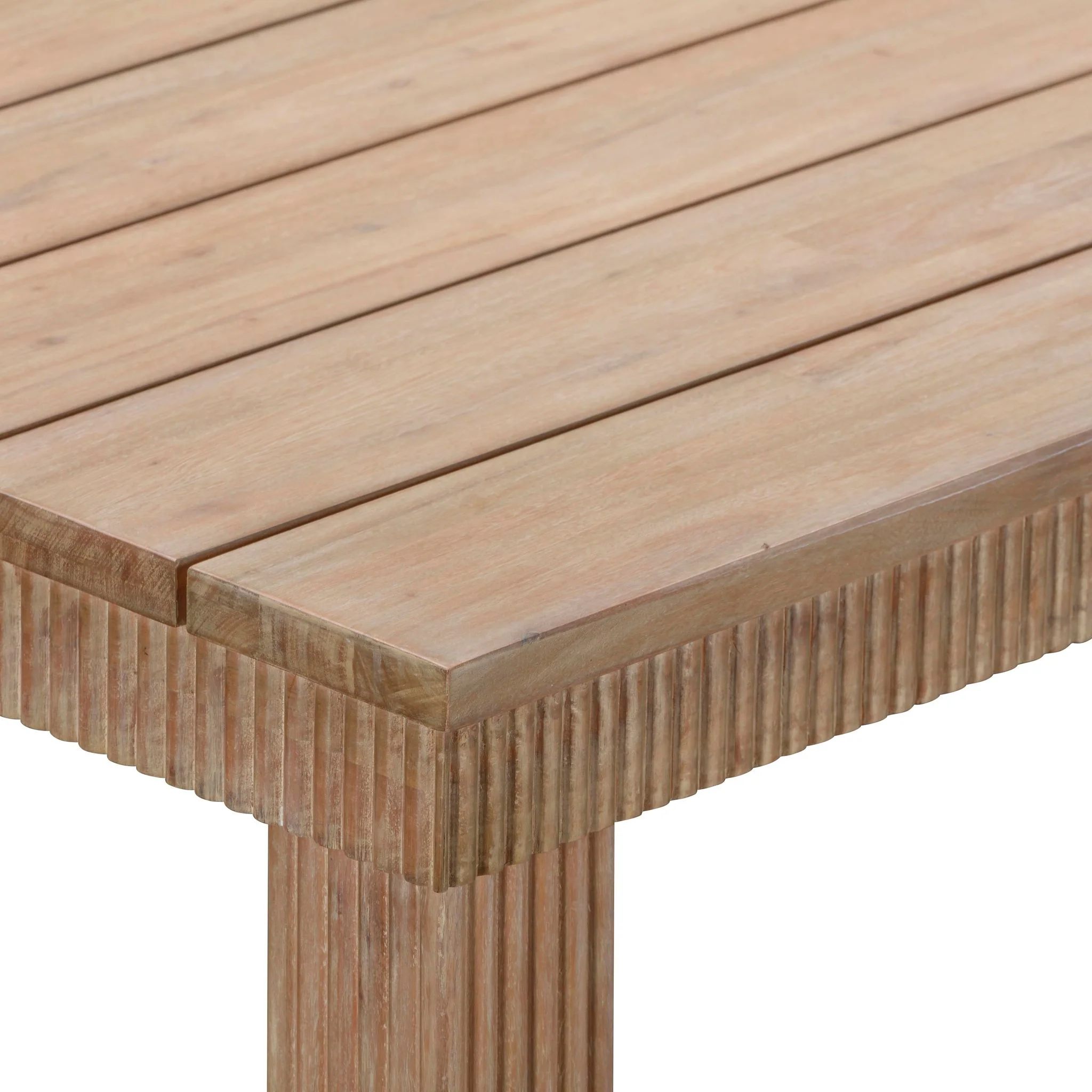 Cassie Natural 108 Inch Rectangular Outdoor Dining Table - Image 4