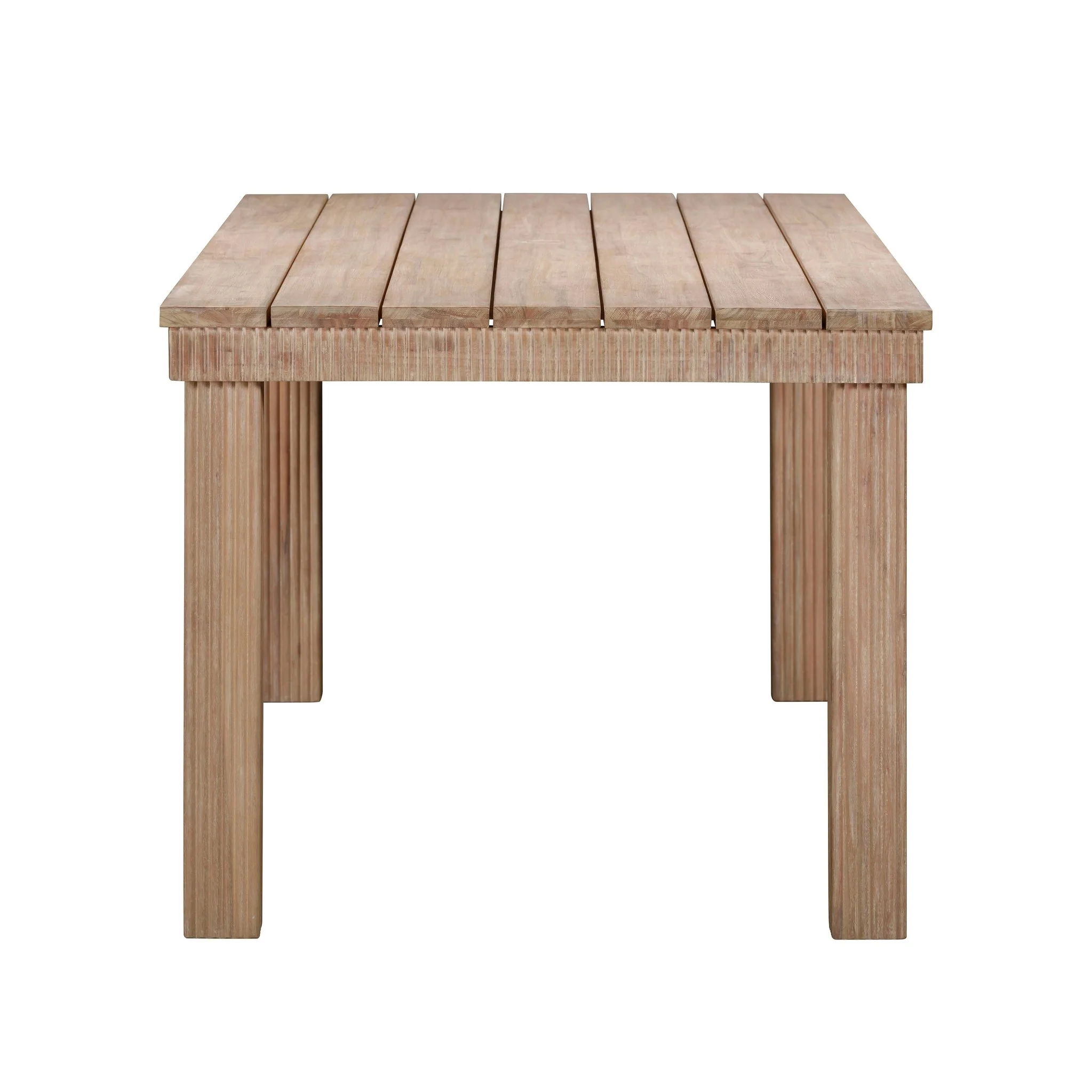 Cassie Natural 75 Inch Rectangular Outdoor Dining Table - Image 2