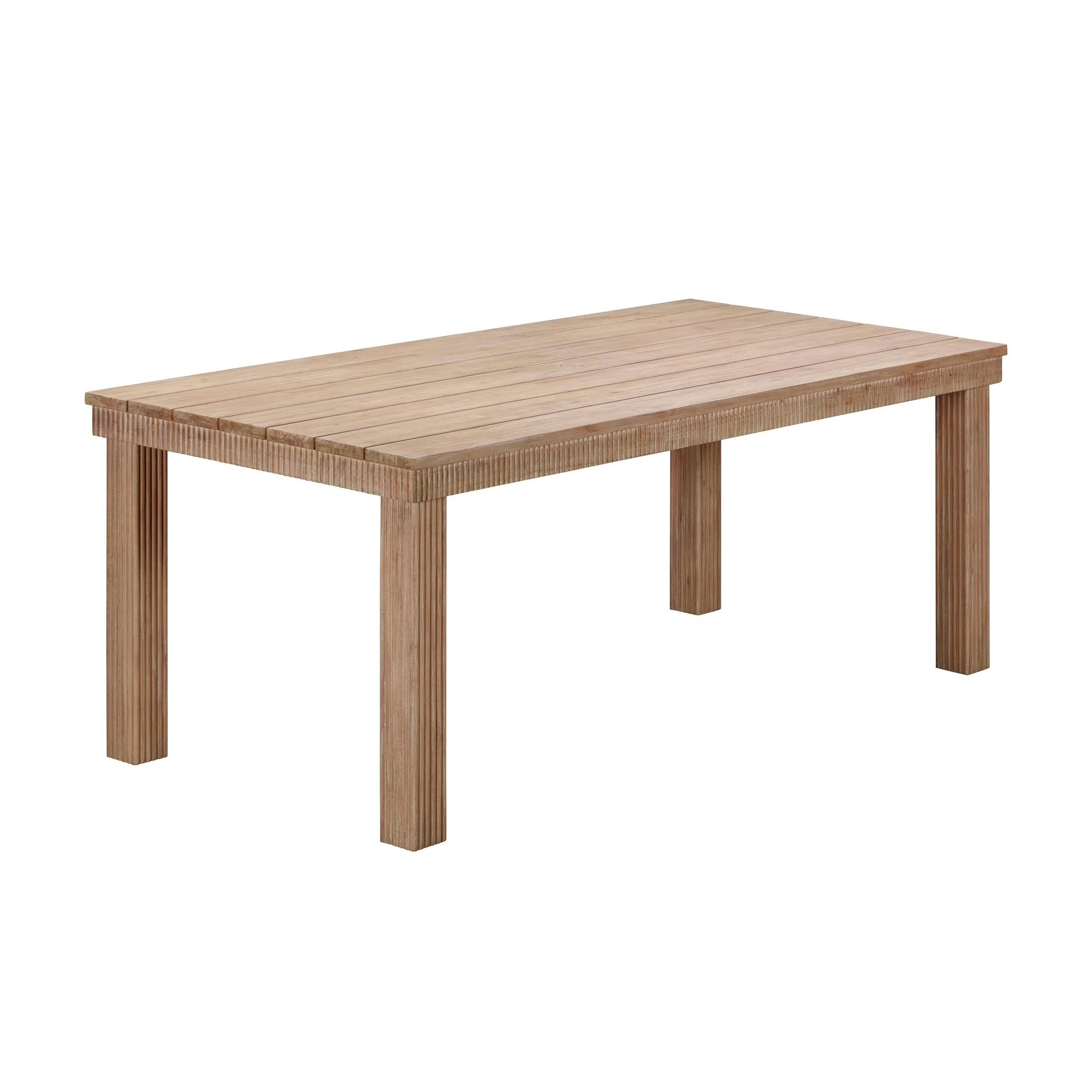 Cassie Natural 75 Inch Rectangular Outdoor Dining Table - Image 6