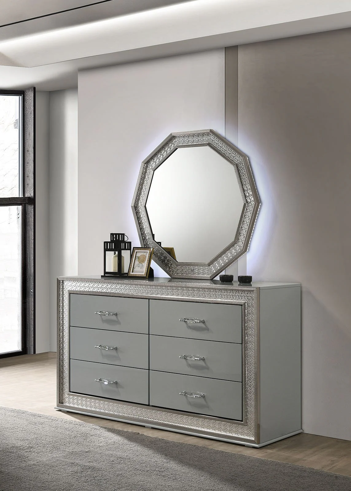 Cassiopeia 5 Pc. Queen Bedroom Set w/ 2NS - Image 4
