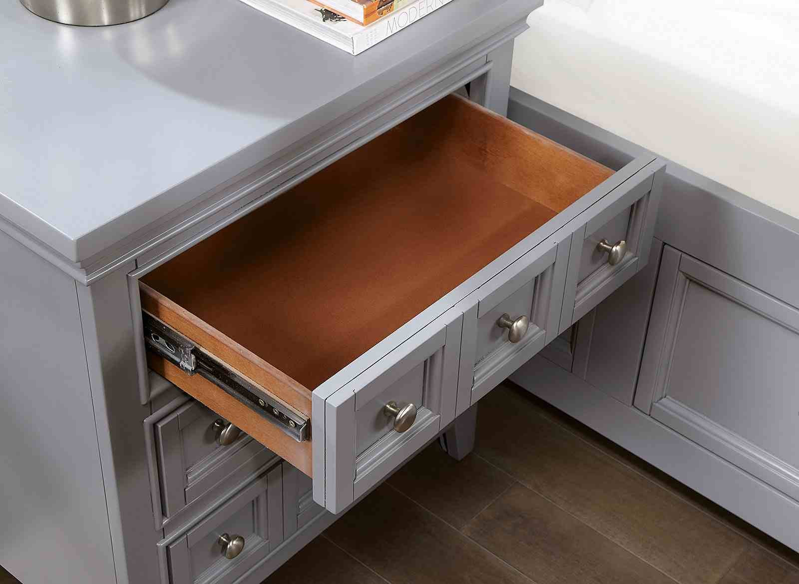 Castlile Nightstand w/ USB, Gray - Image 4