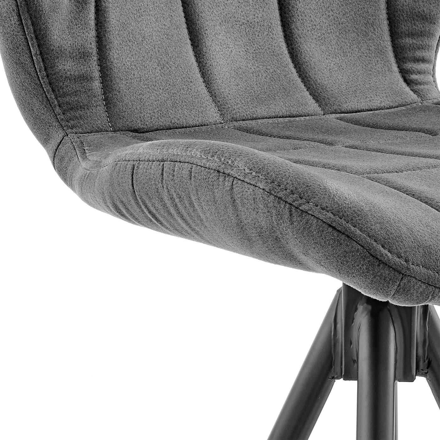 Catalina 26" Counter Height Bar Stool in Charcoal Fabric and Black Finish - Image 7