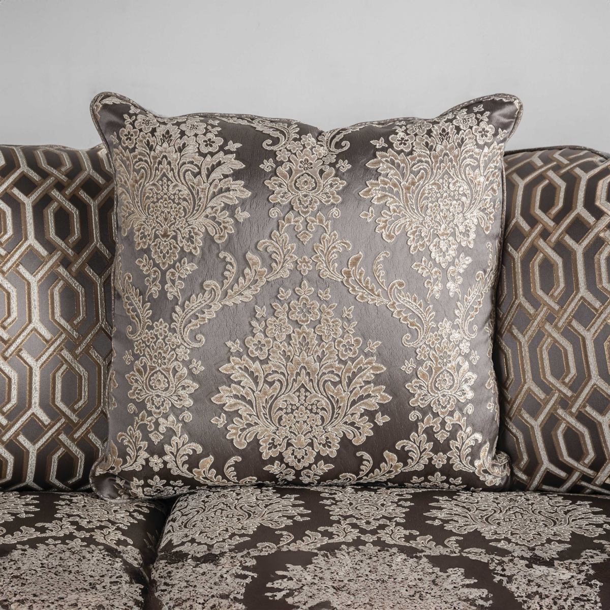 Catalonia Loveseat, Beige/Dark Cherry - Image 7
