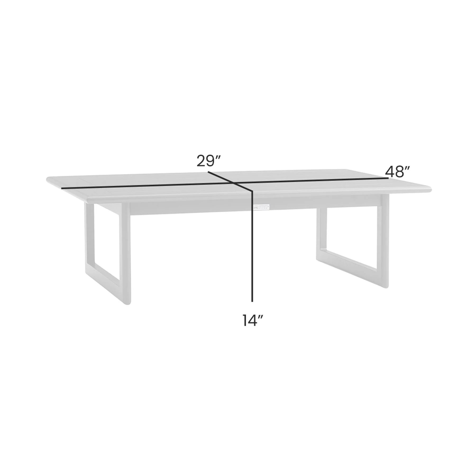 Cayman Aluminum Outdoor Coffee Table in Black - Image 4