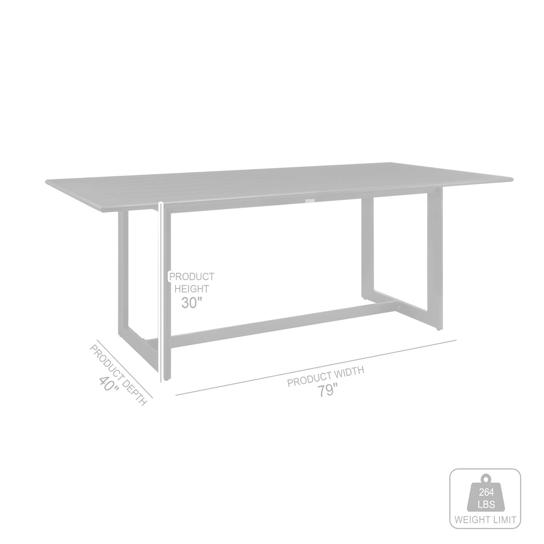 Cayman Outdoor Patio 5-Piece Dining Table Set in Aluminum with Gray Cushions - Image 10