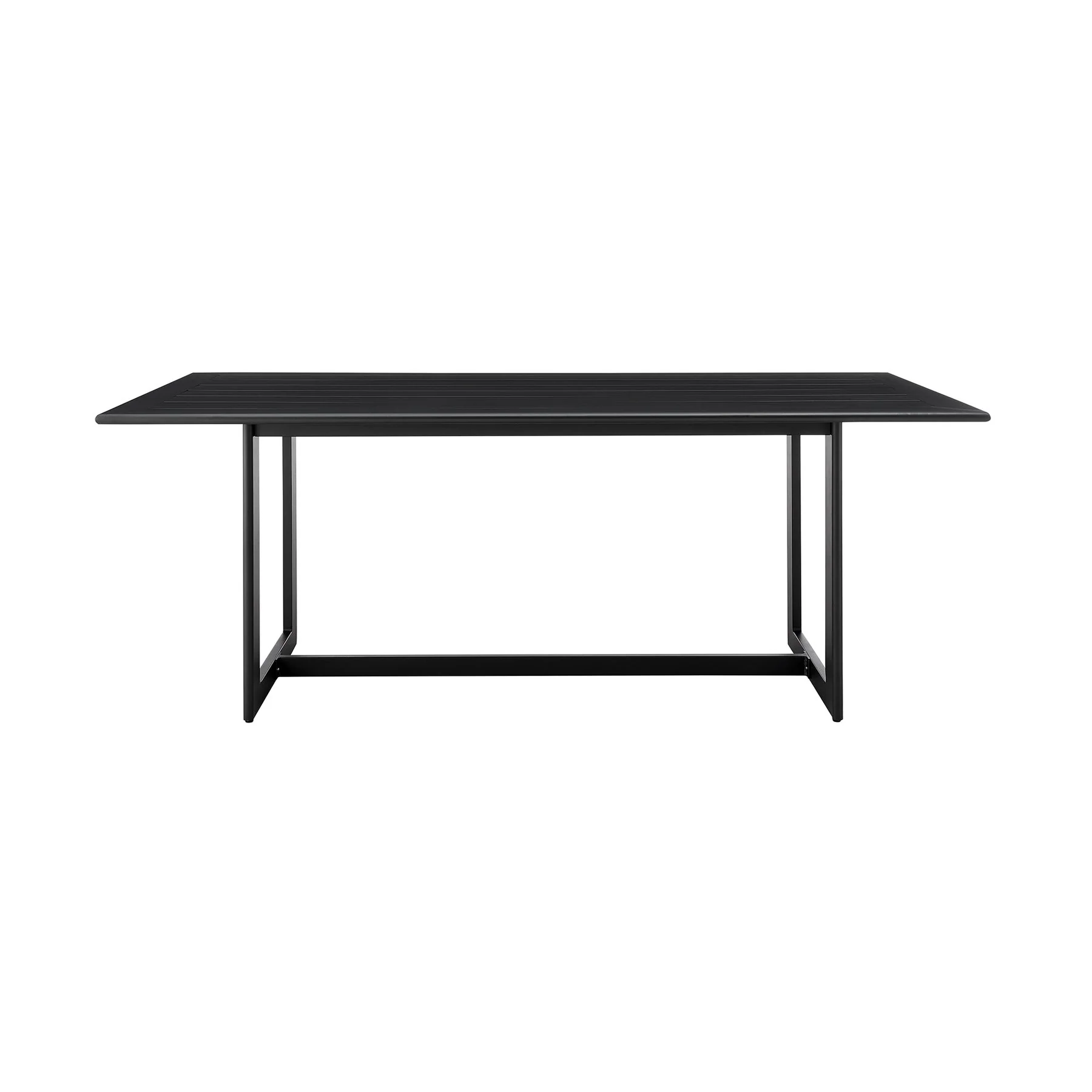 Cayman Outdoor Patio 5-Piece Dining Table Set in Aluminum with Gray Cushions - Image 4