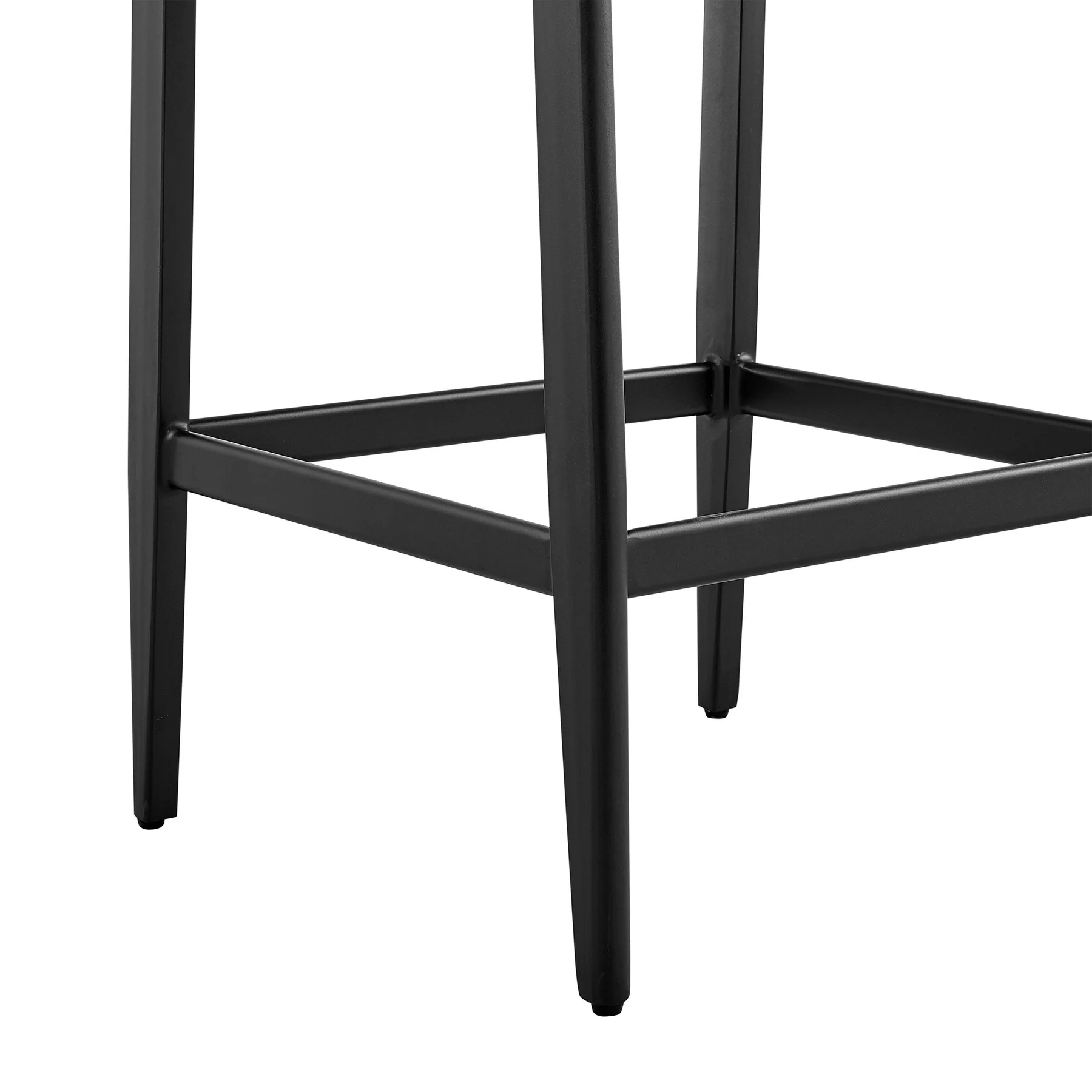 Cayman Outdoor Patio Counter Height Bar Stool in Aluminum with Gray Cushions - Image 7